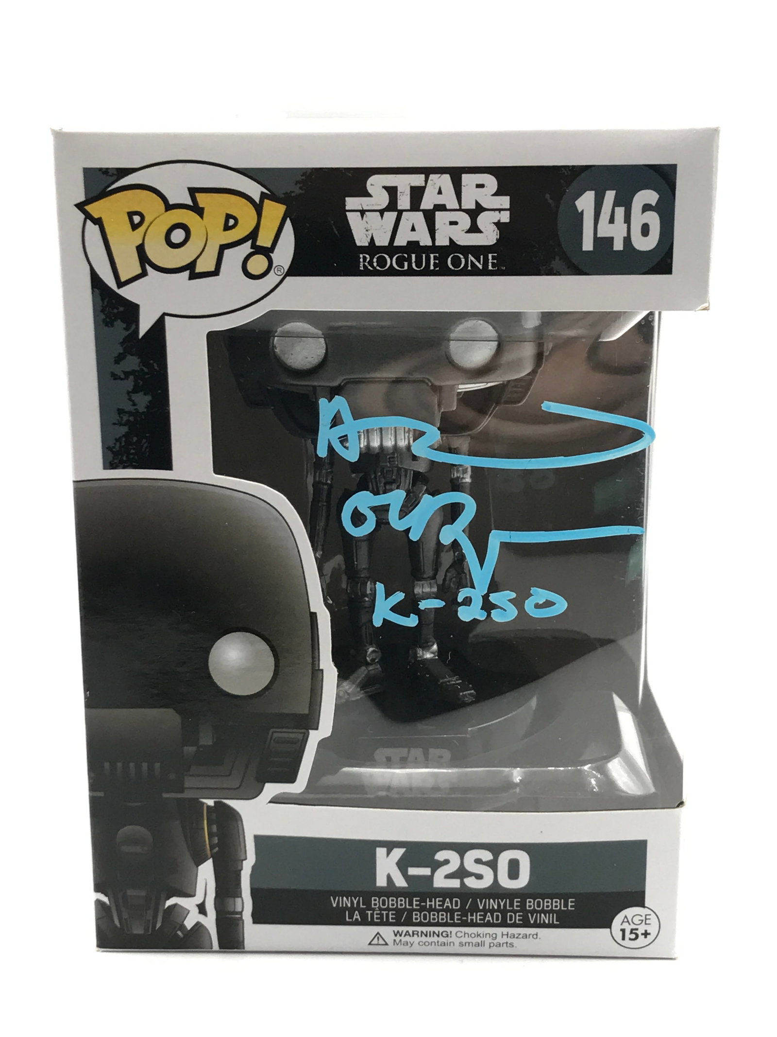 ALAN TUDYK SIGNED K-2SO FUNKO POP - WWOC COA: Prices are in Canadian dollars
