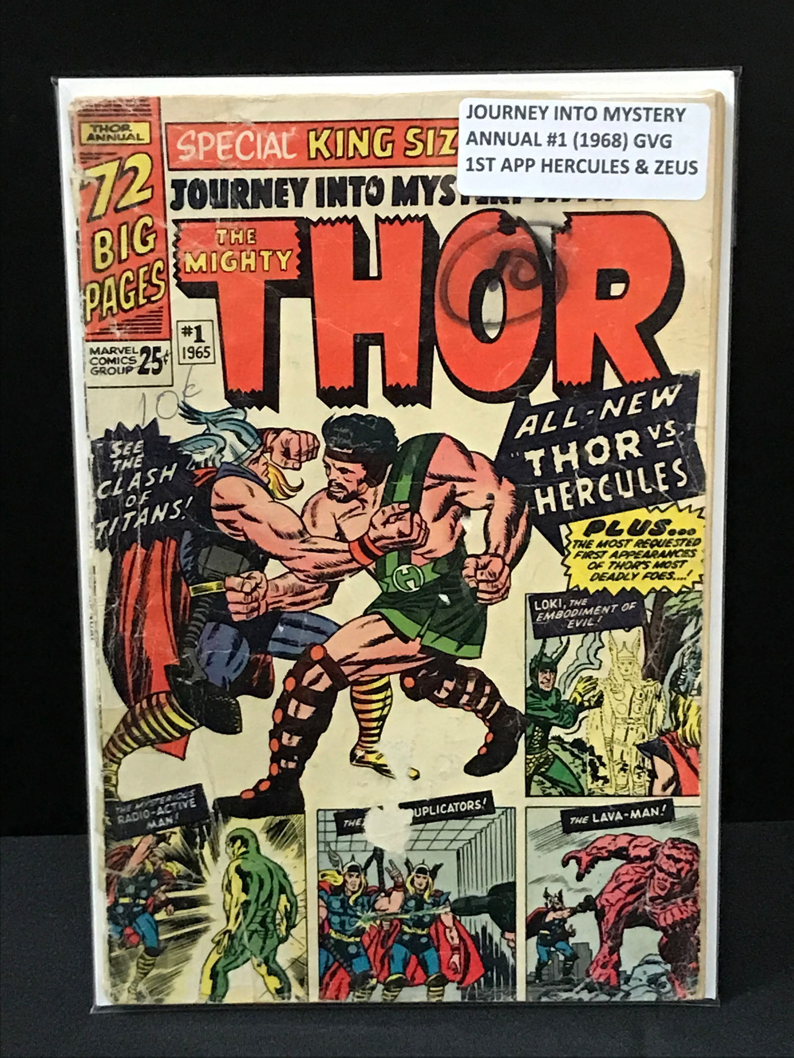 JOURNEY INTO MYSTERY ANNUAL #1 1ST APPEARANCES OF THOR AND ZEUS - MARVEL COMICS (1 of 1)
