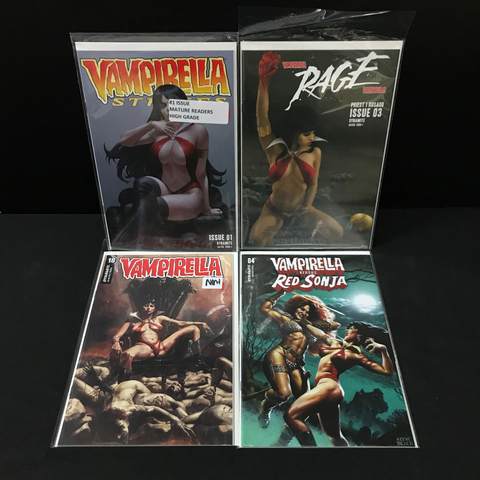 LOT OF 4 VAMPIRELLA COMICS - DYNAMITE COMICS (1 of 1)