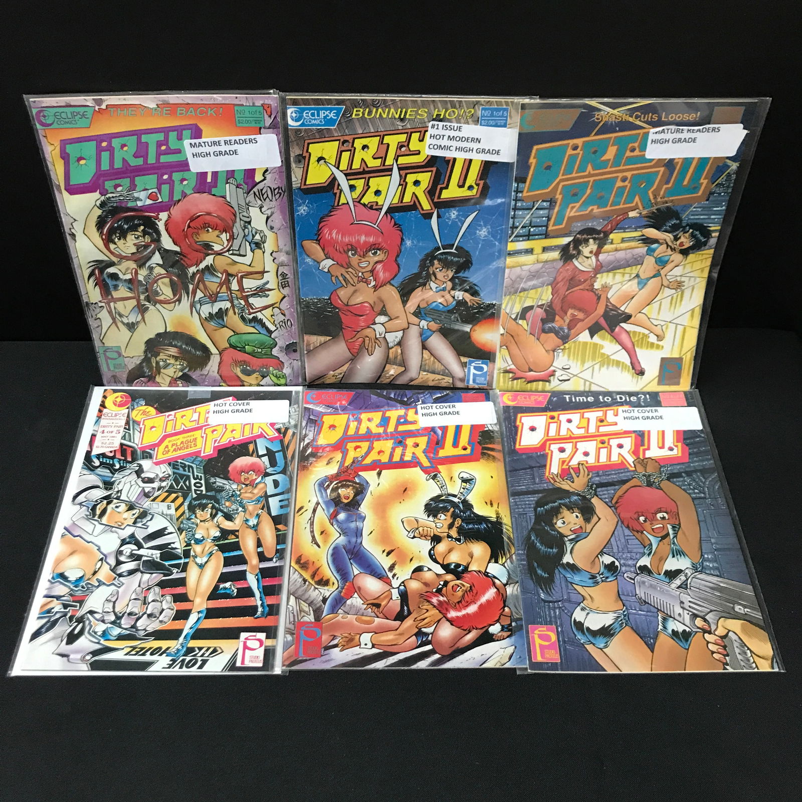 LOT OF 6 DIRTY PAIR II COMICS - ECLIPSE COMICS (1 of 1)