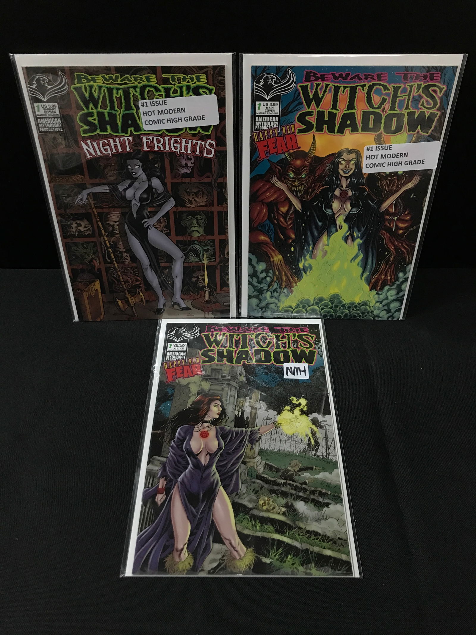 LOT OF 3 BEWARE THE WITCH'S SHADOW - AMERICAN MYTHOLOGY PRODUCTIONS: Prices are in Canadian dollars