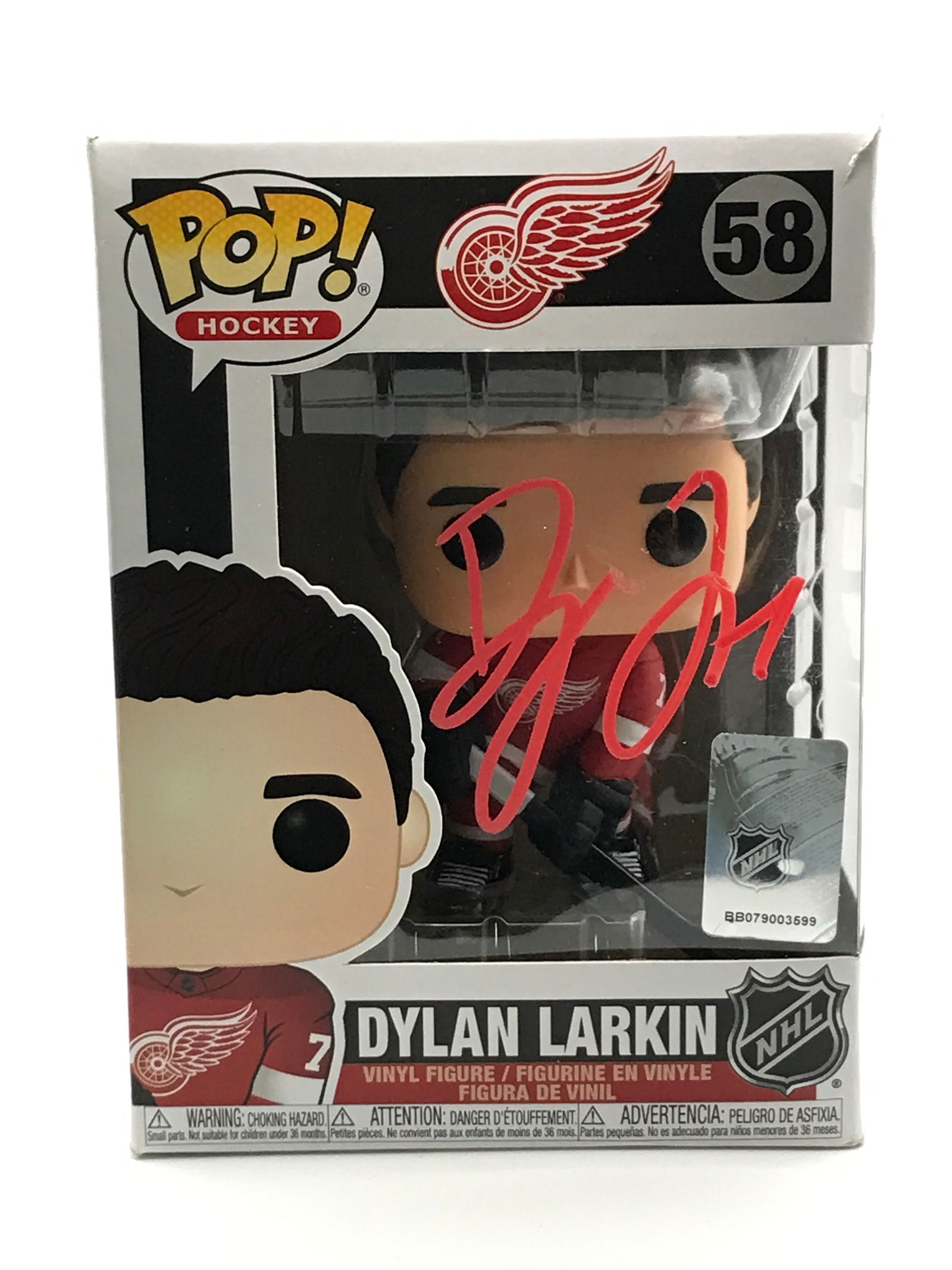 DYLAN LARKIN SIGNED DETROIT RED WINGS FUNKO POP (ACE COA): Prices are in Canadian dollars