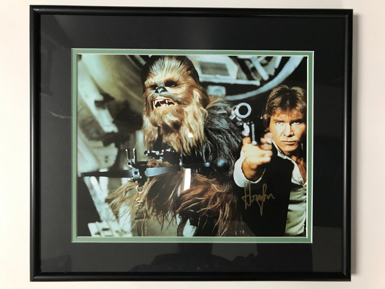 HARRISON FORD SIGNED AND FRAMED HAN SOLO STAR WARS 8X10 - KB COA: Prices are in Canadian dollars