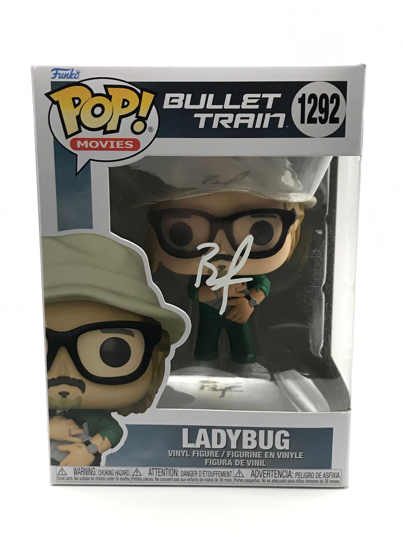 BRAD PITT SIGNED LADYBUG FUNKO POP - KB COA: Prices are in Canadian dollars