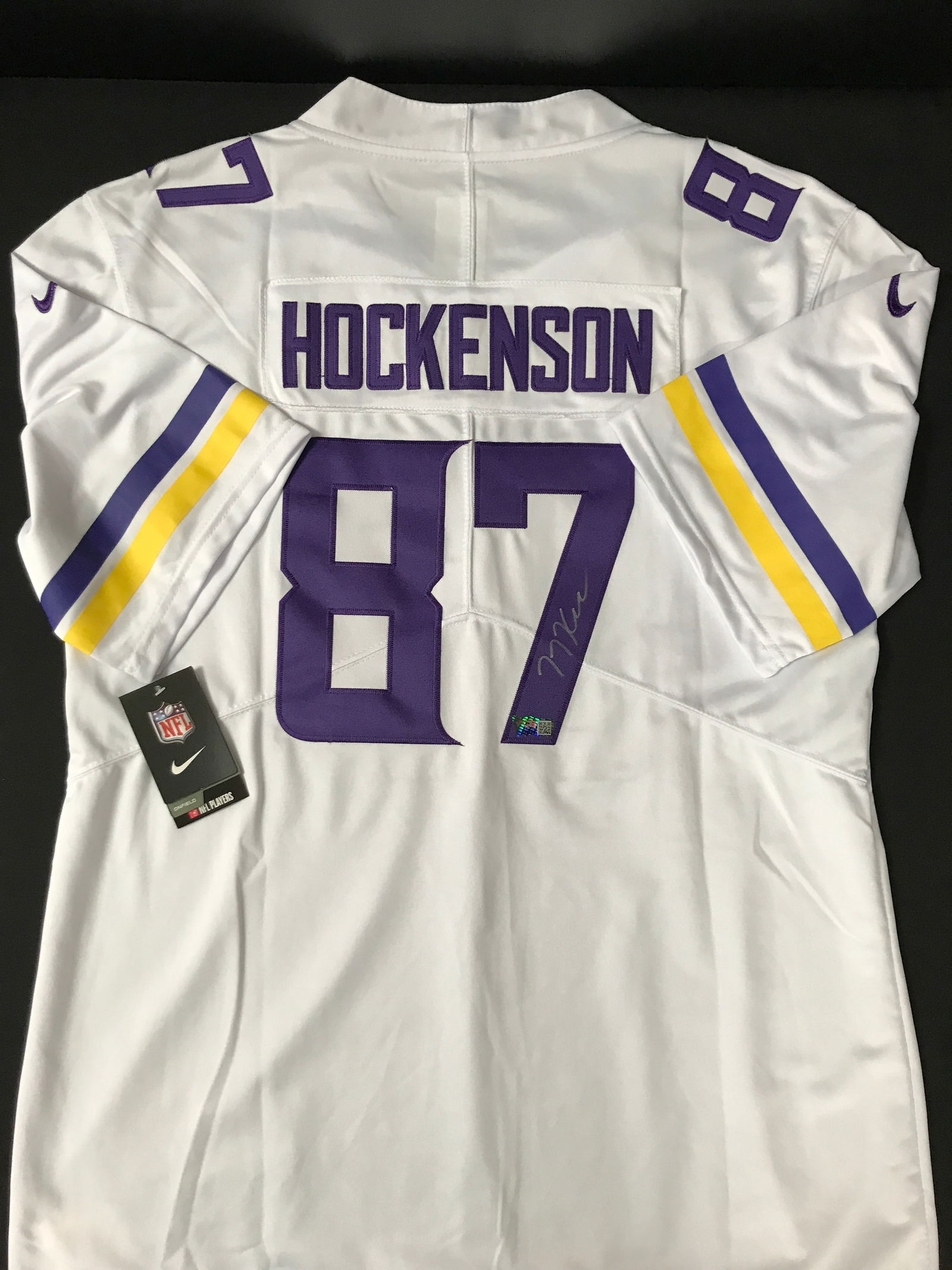 T.J HOCKENSEN SIGNED MINNESOTA VIKINGS JERSEY - ACE COA (1 of 3)
