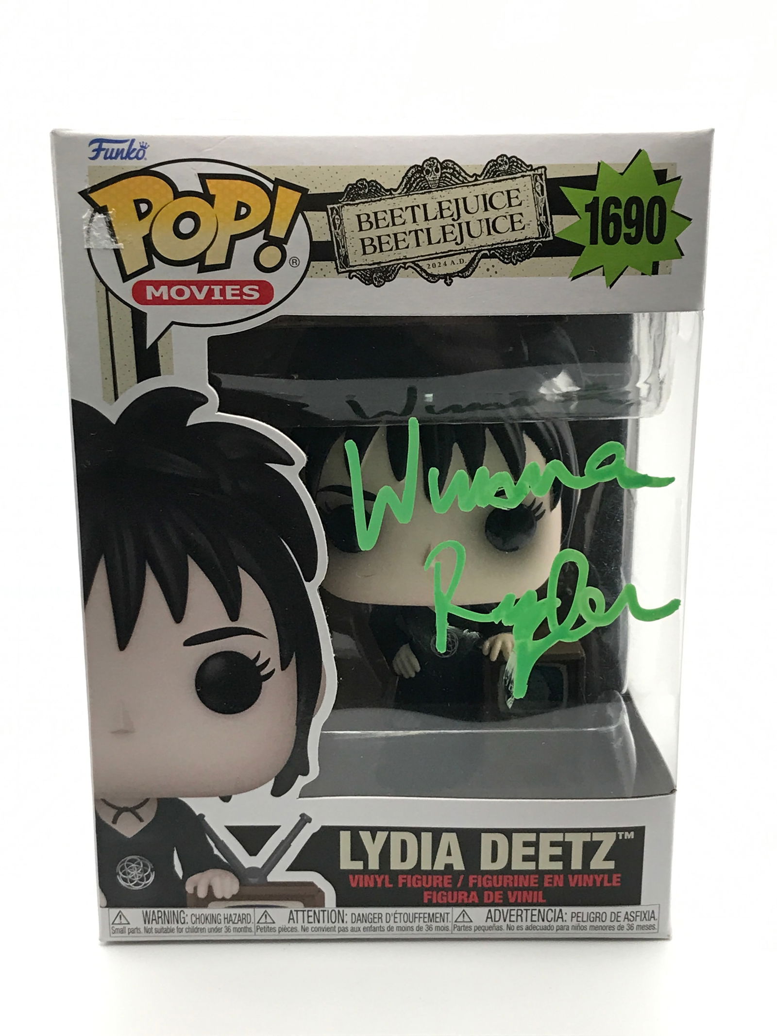 WINONA RYDER SIGNED LYDIA DEETZ FUNKO POP - KB COA (1 of 2)