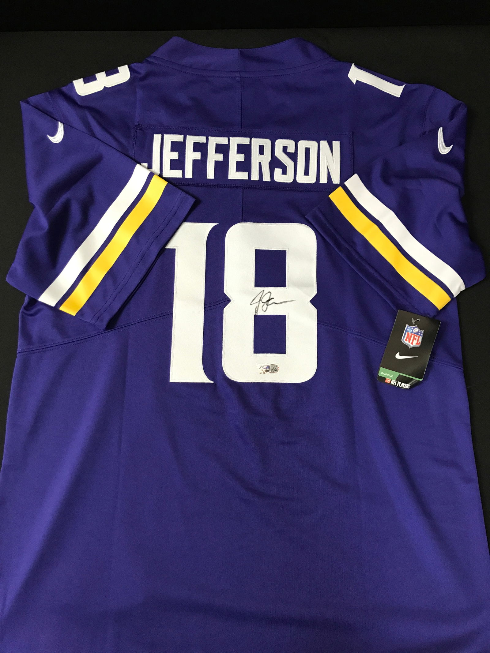 JUSTIN JEFFERSON SIGNED MINNESOTA VIKINGS JERSEY - ACE COA (1 of 3)