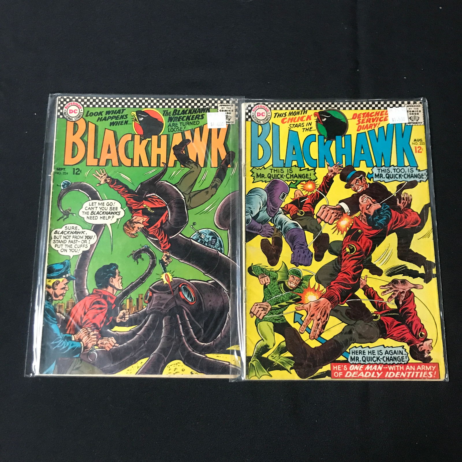 LOT OF 2 BLACKHAWK COMICS #223-224 - DC COMICS (1 of 1)