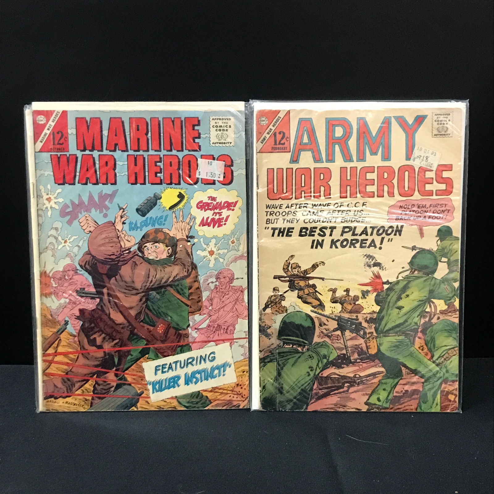LOT OF 2 WAR HEROES COMICS: Prices are in Canadian dollars