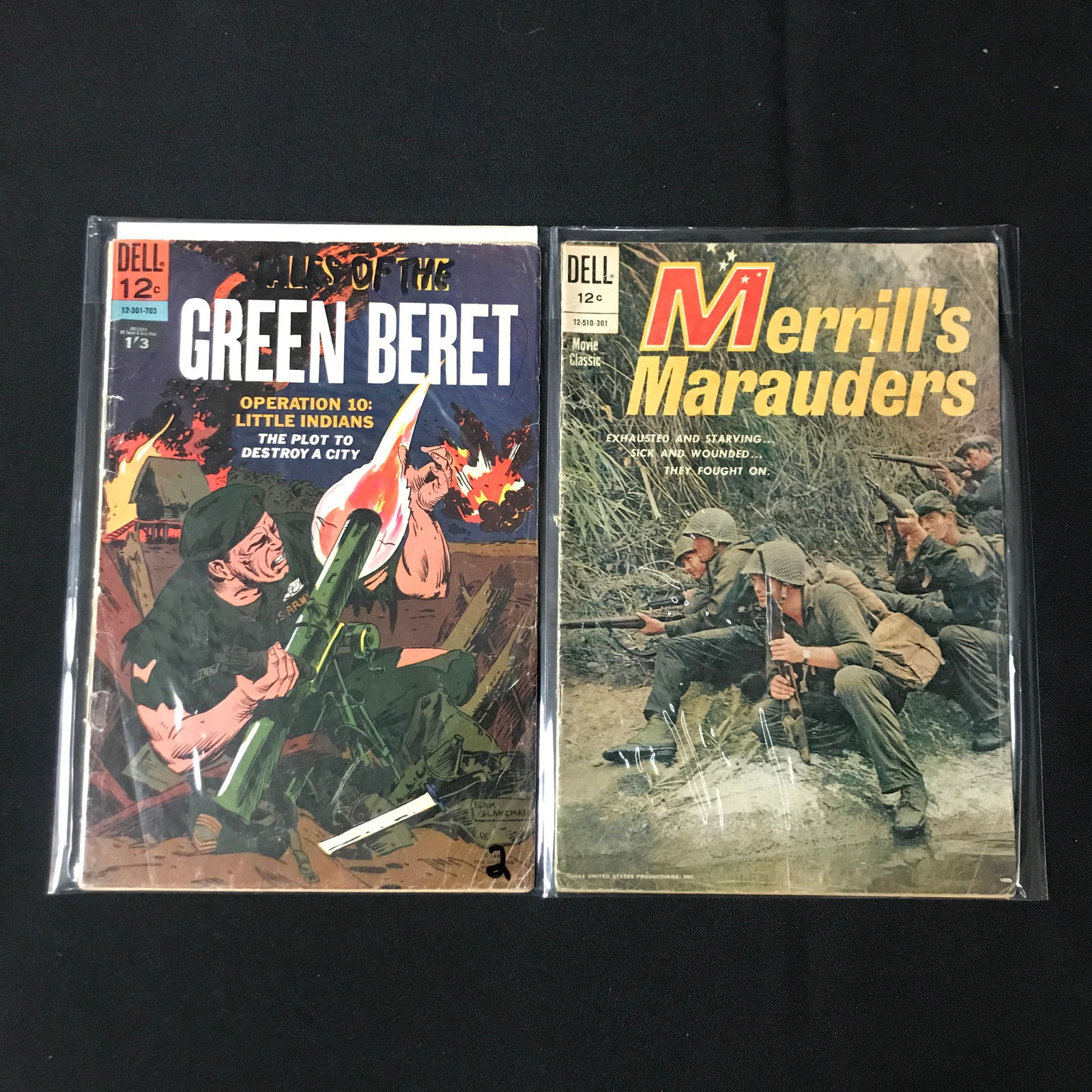 LOT OF 2 MILTARY STYLE COMICS - DELL COMICS (1 of 1)