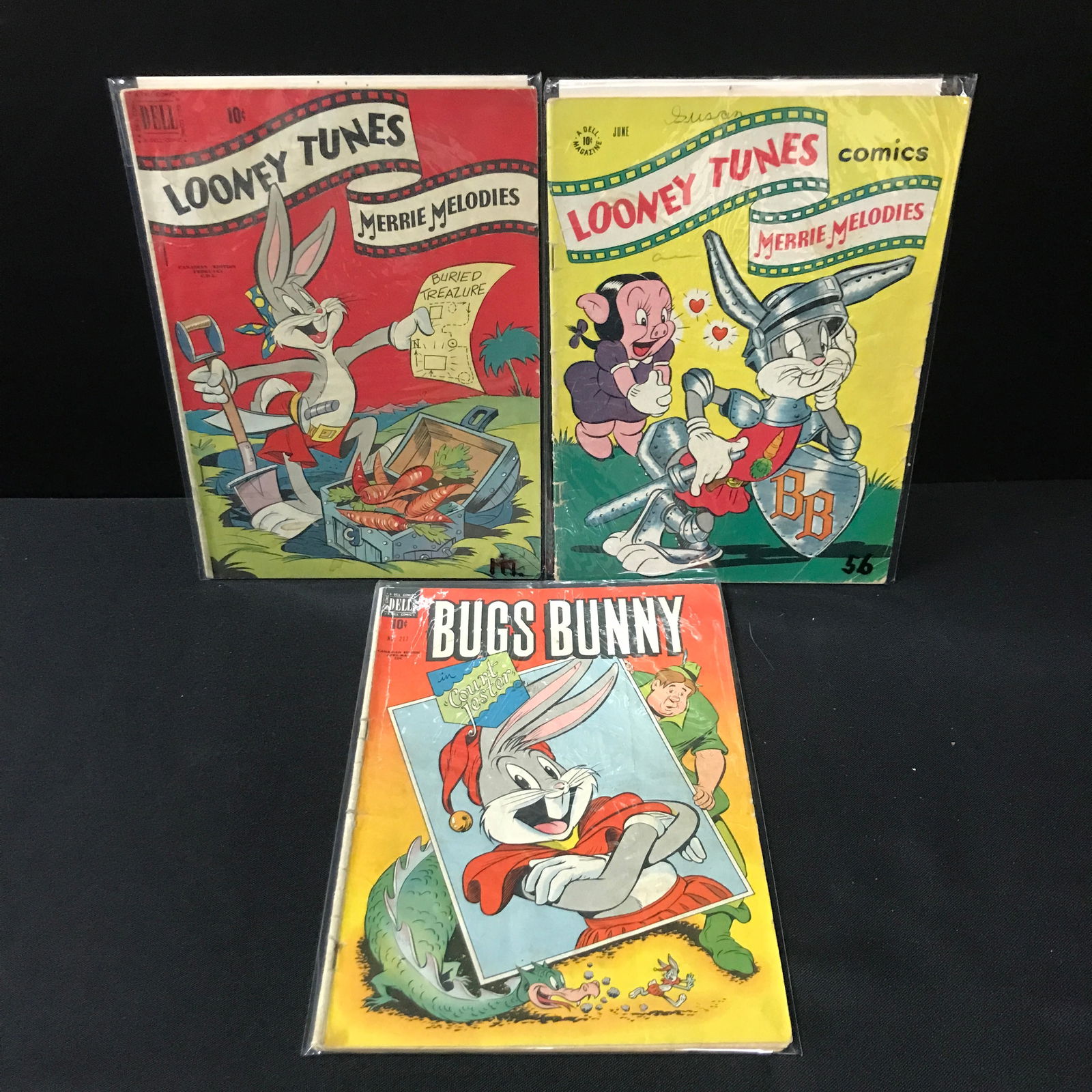 LOT OF 3 COMICS WITH BUGS BUNNY ON THE COVER - DELL COMICS (1 of 1)