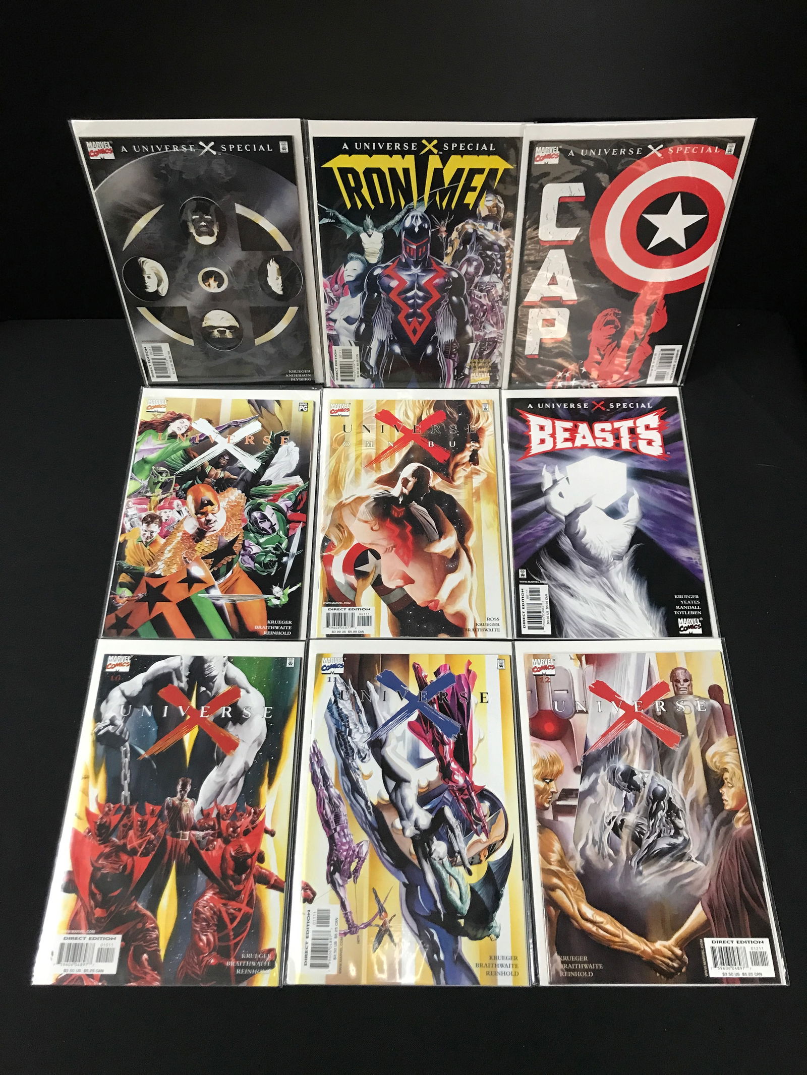 LOT OF 9 UNIVERSE X COMICS - MARVEL COMICS: Prices are in Canadian dollars