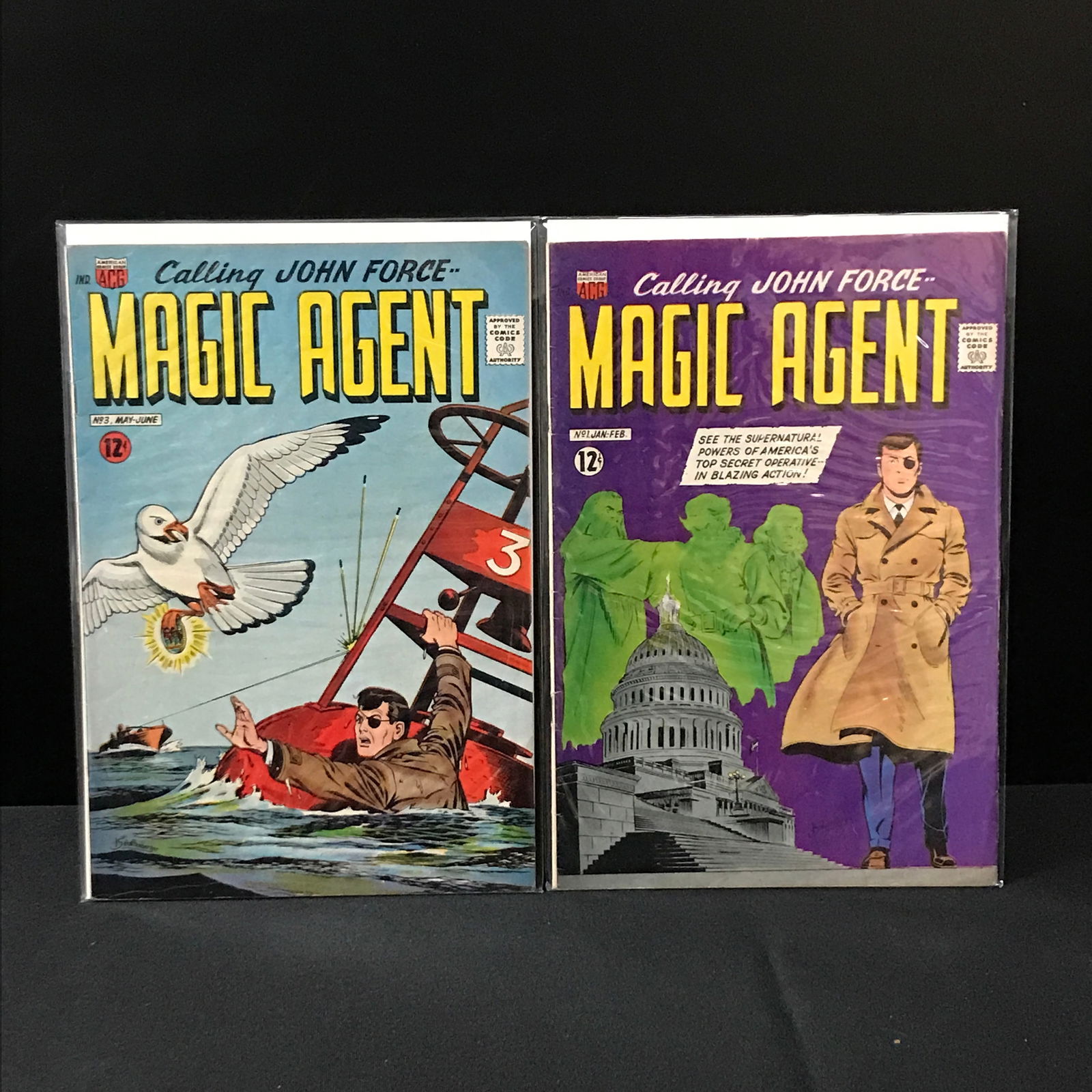 LOT OF 2 MAGIC AGENT COMICS - ACG: Prices are in Canadian dollars
