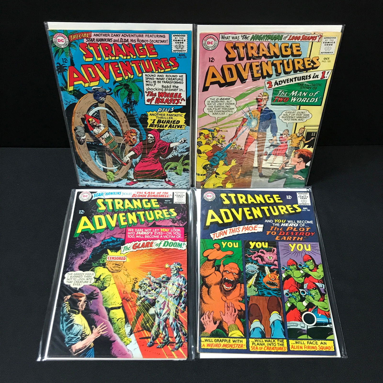LOT OF 4 STRANGE ADVENTURES COMICS - DC COMICS (1 of 1)