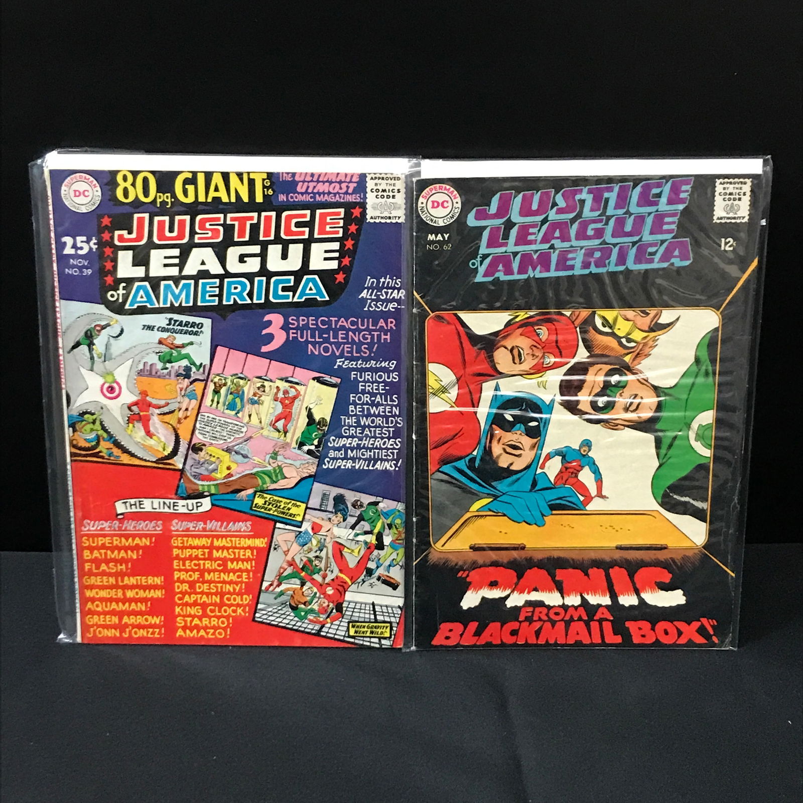 LOT OF 2 JUSTICE LEAGUE OF AMERICA COMICS - DC COMICS: Prices are in Canadian Dollars