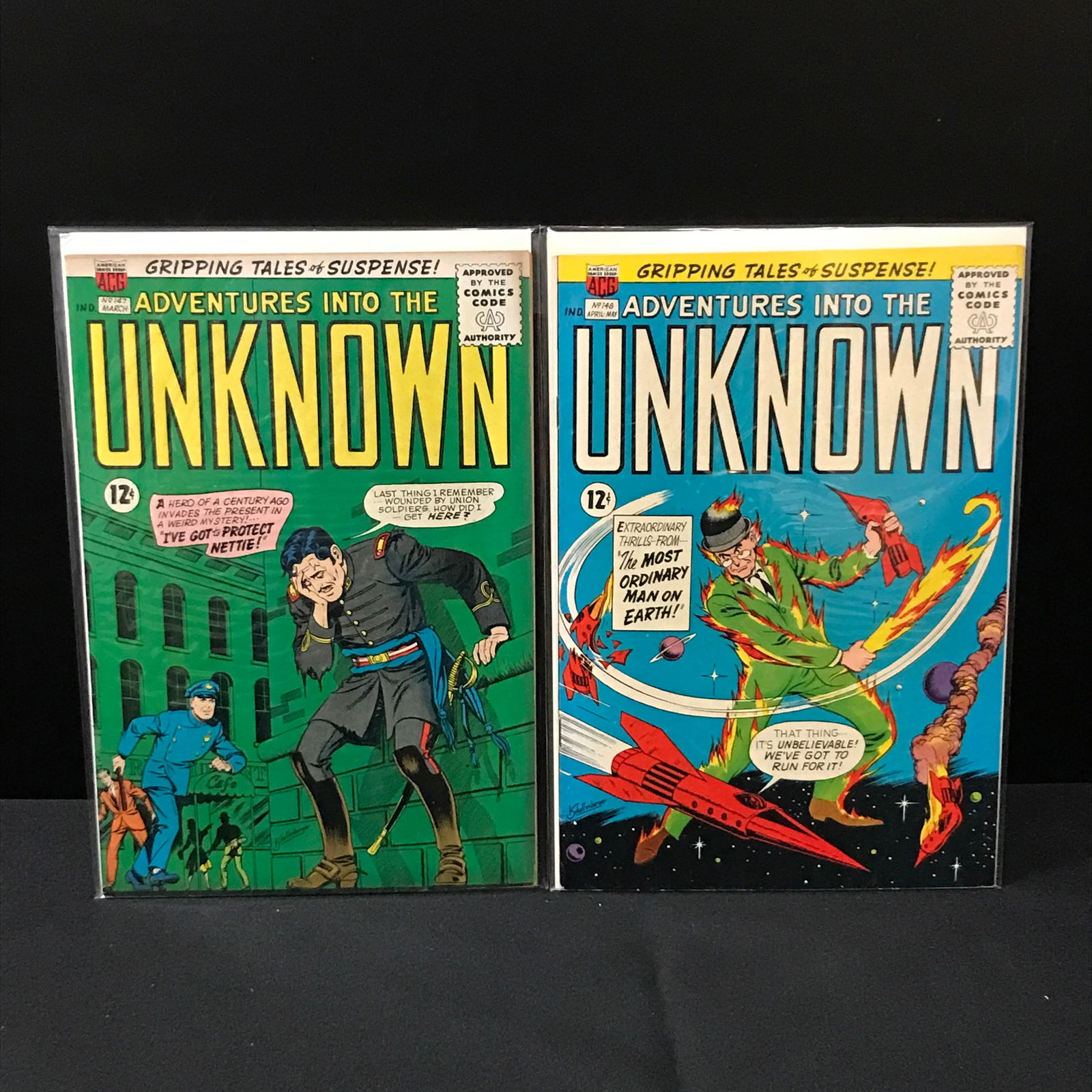 LOT OF 2 ADVENTURES INTO THE UNKNOWN #147-148 COMICS - ACG COMICS (1 of 1)