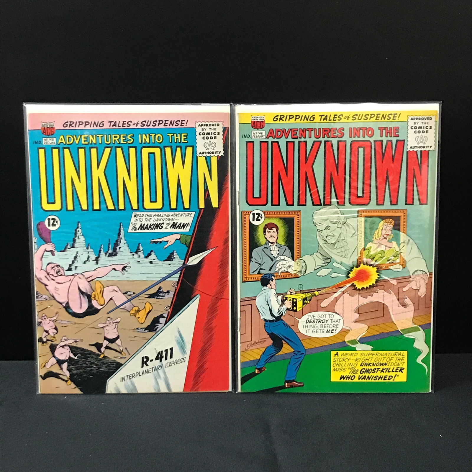 LOT OF 2 ADVENTURES INTO THE UNKNOWN #145-146 COMICS - ACG COMICS (1 of 1)