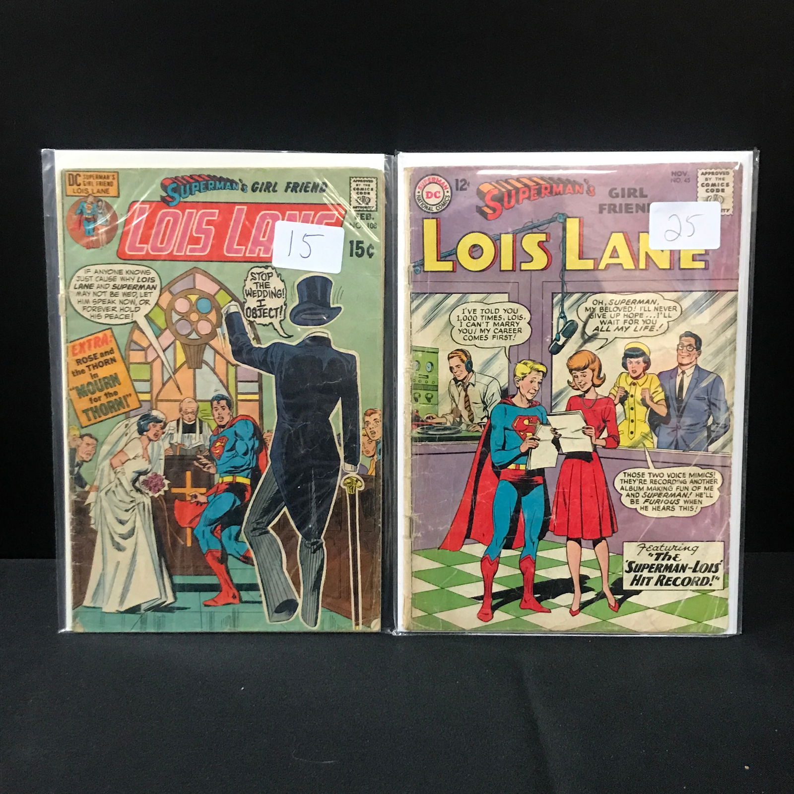 LOT OF 2 SUPERMAN'S GIRLFRIEND LOIS LANE COMICS - DC COMICS (1 of 1)