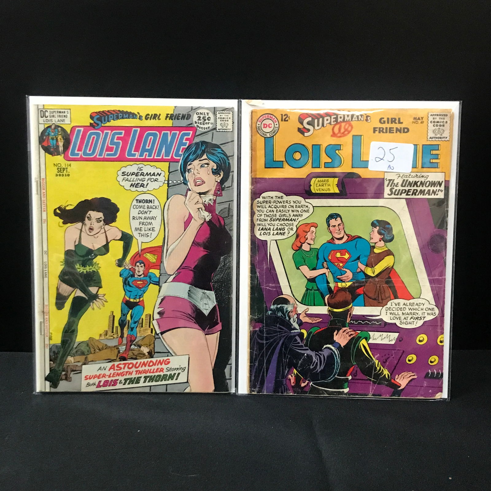 LOT OF 2 SUPERMAN'S GIRLFRIEND LOIS LANE COMICS - DC COMICS (1 of 1)