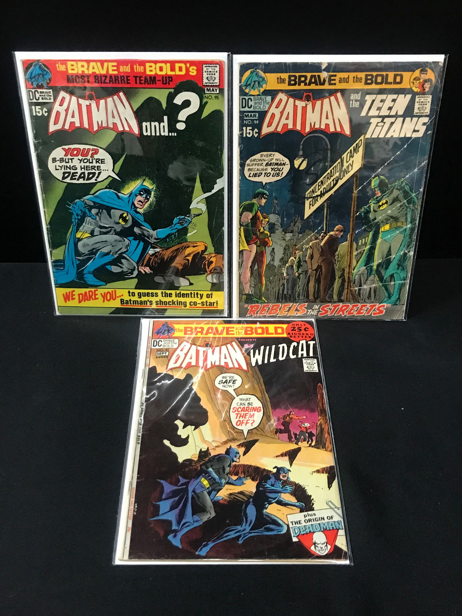 LOT OF 3 BRAVE AND THE BOLD COMICS - DC COMICS: Prices are in Canadian Dollars