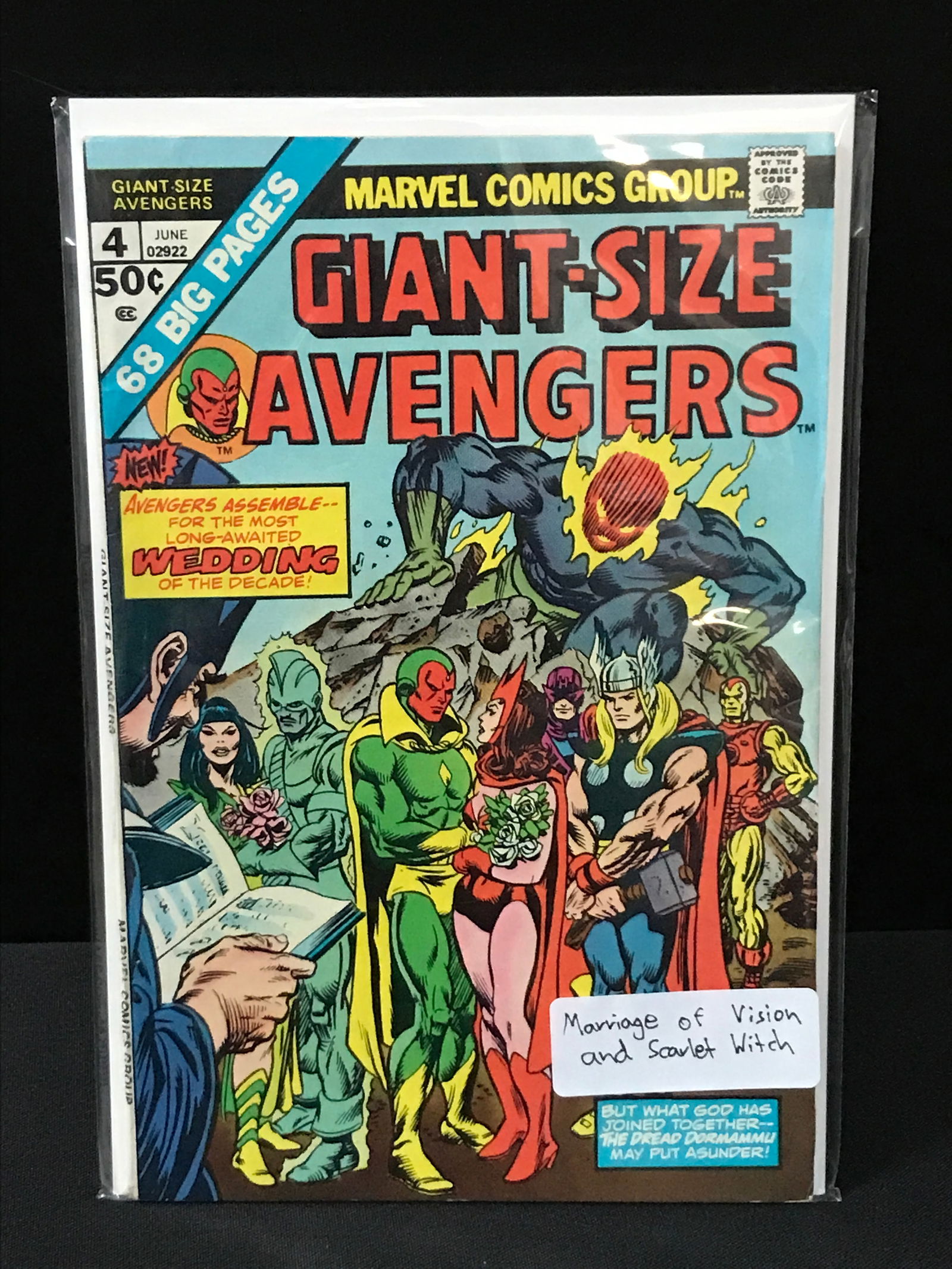 GIANT SIZED AVENGERS #4 MARRIAGE OF VISION AND THE SCARLET WITCH - MARVEL COMICS (1 of 1)