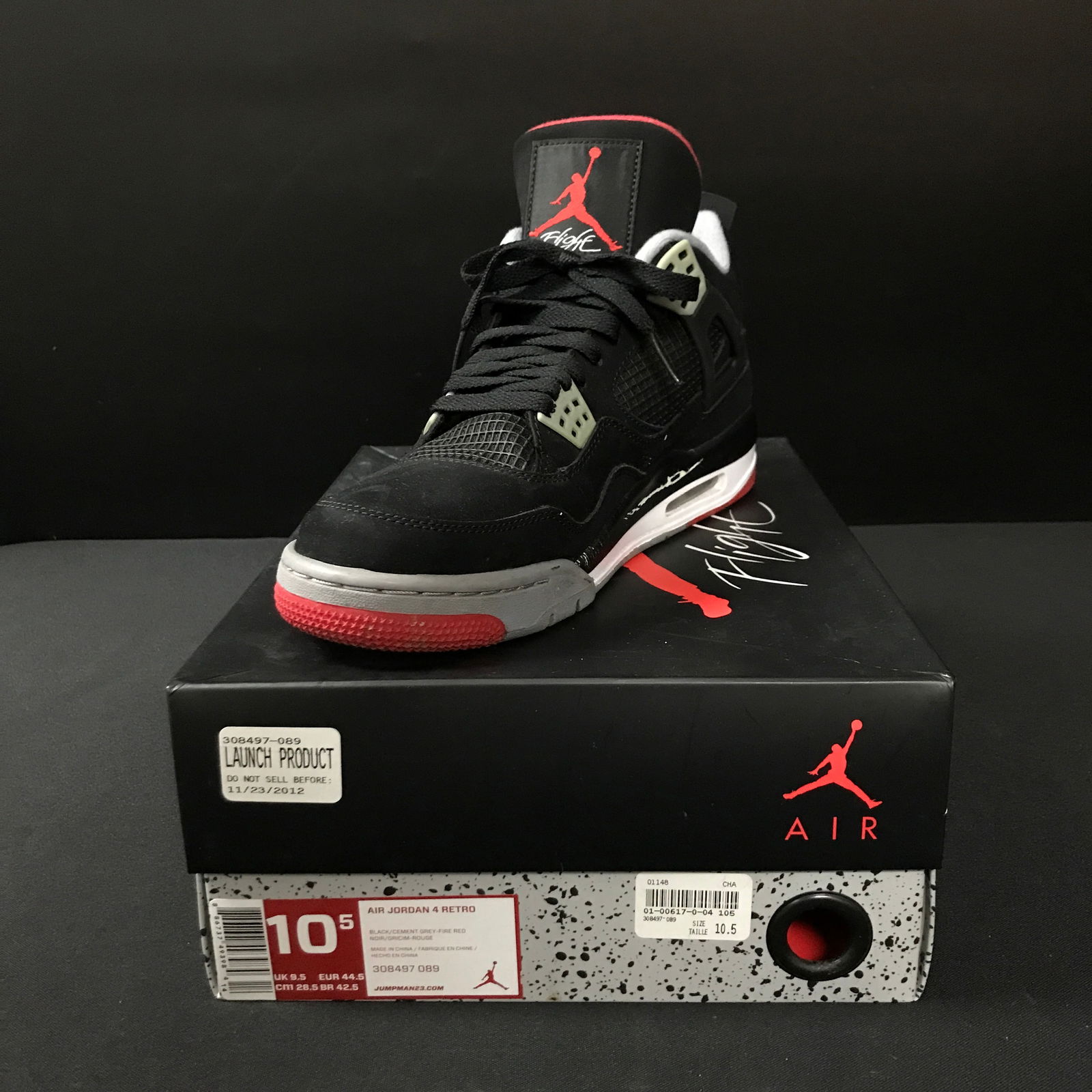 MENS AIR JORDAN 4 RETRO BRED 2012 SIZE 10.5 (1 of 3)