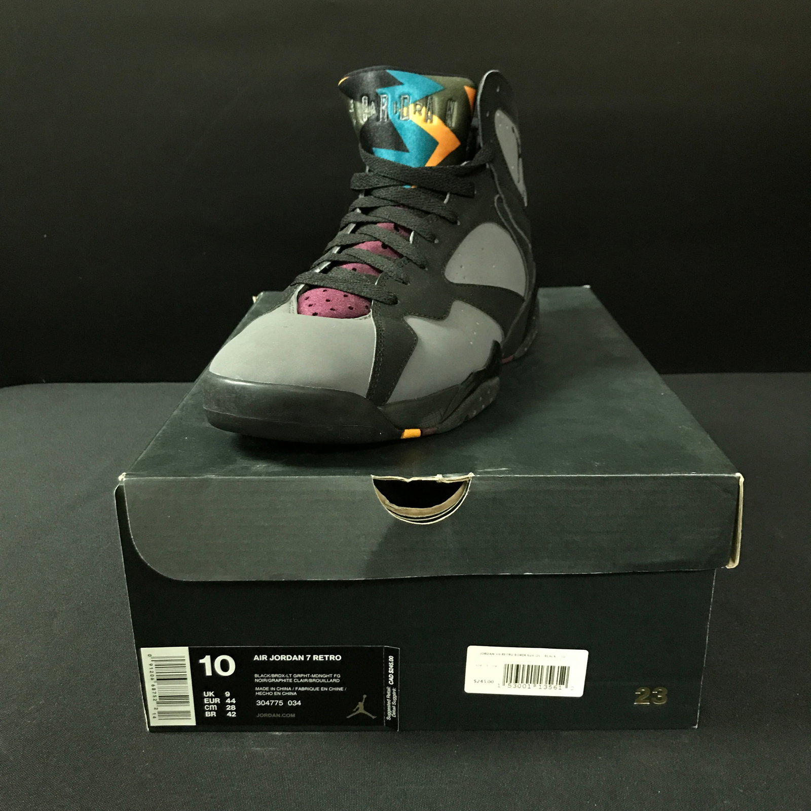 MENS AIR JORDAN 7 RETRO BORDEAUX 2015 SIZE 10: Prices are in Canadian dollars