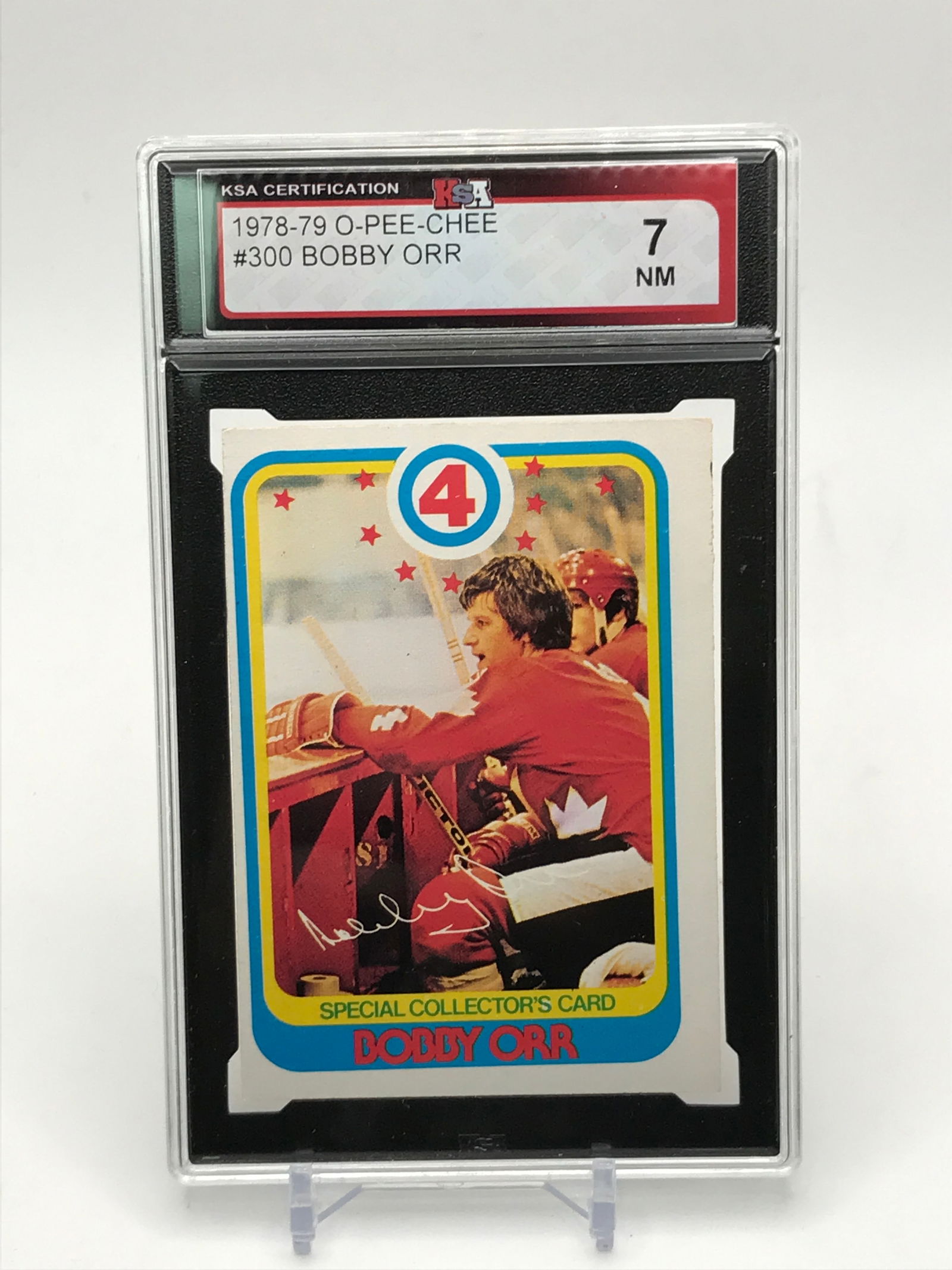 1978-79 OPC BOBBY ORR TRADING CARD - KSA GRADE 7 (1 of 2)