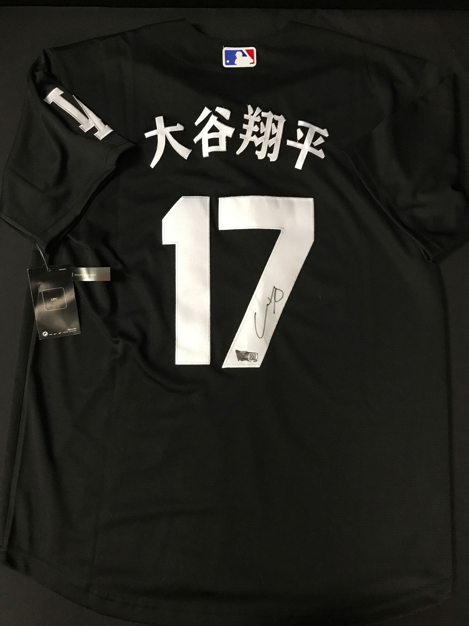 SHOHEI OHTANI SIGNED BLACK LOS ANGELES DODGERS BASEBALL JERSEY JAPANESE - ACE COA (1 of 3)