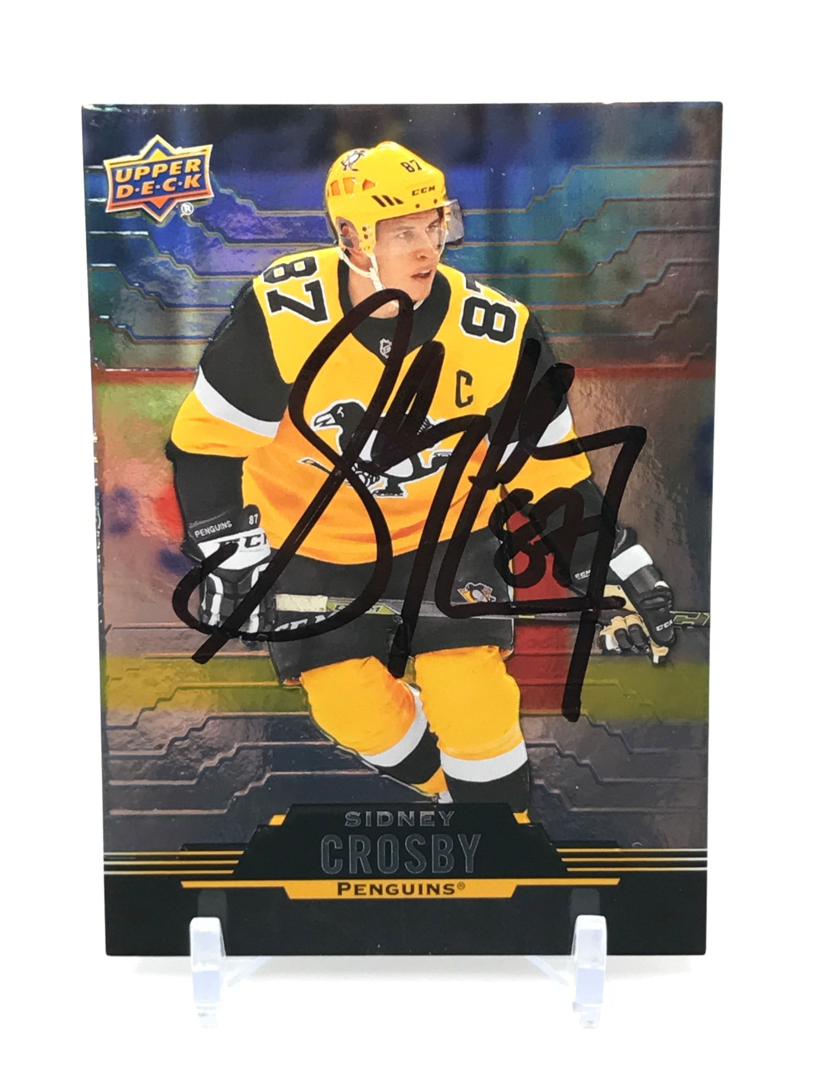 SIDNEY CROSBY SIGNED UPPER DECK TRADING CARD (1 of 2)