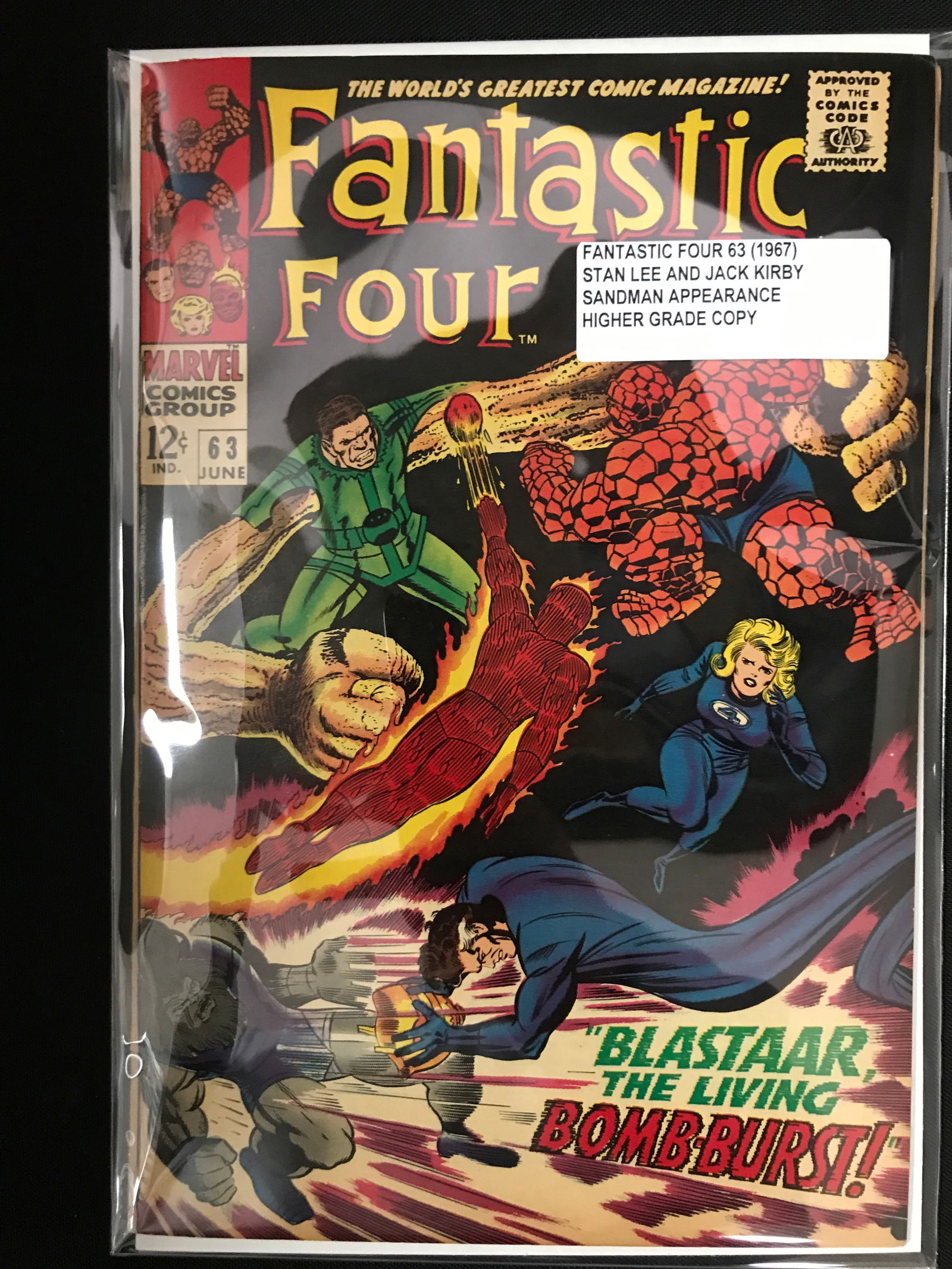 FANTASTIC FOUR #63 (1967) SANDMAN APPEARANCE - MARVEL COMICS (1 of 1)