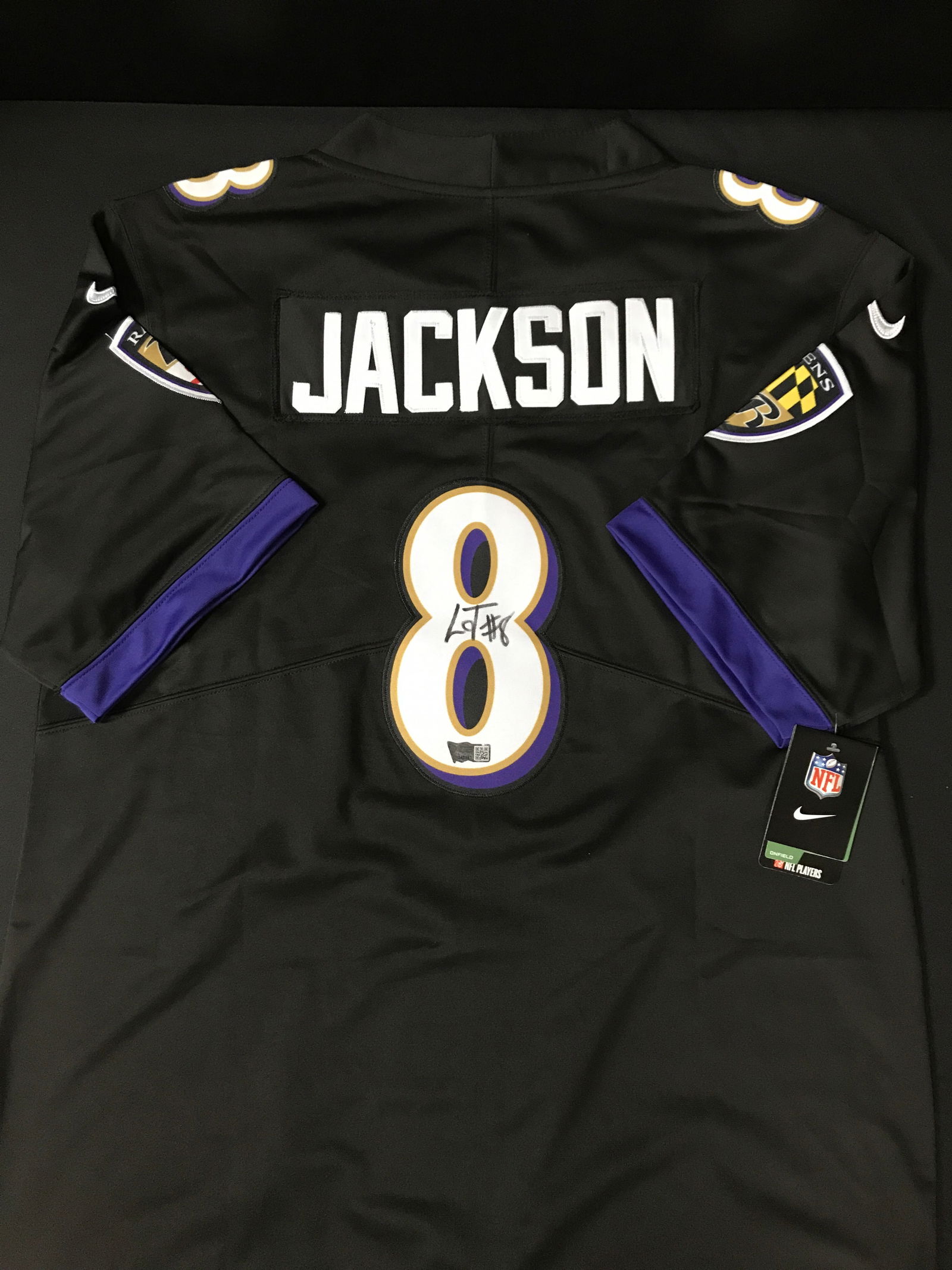 LAMAR JACKSON SIGNED BALTIMORE RAVENS JERSEY - ACE COA (1 of 3)