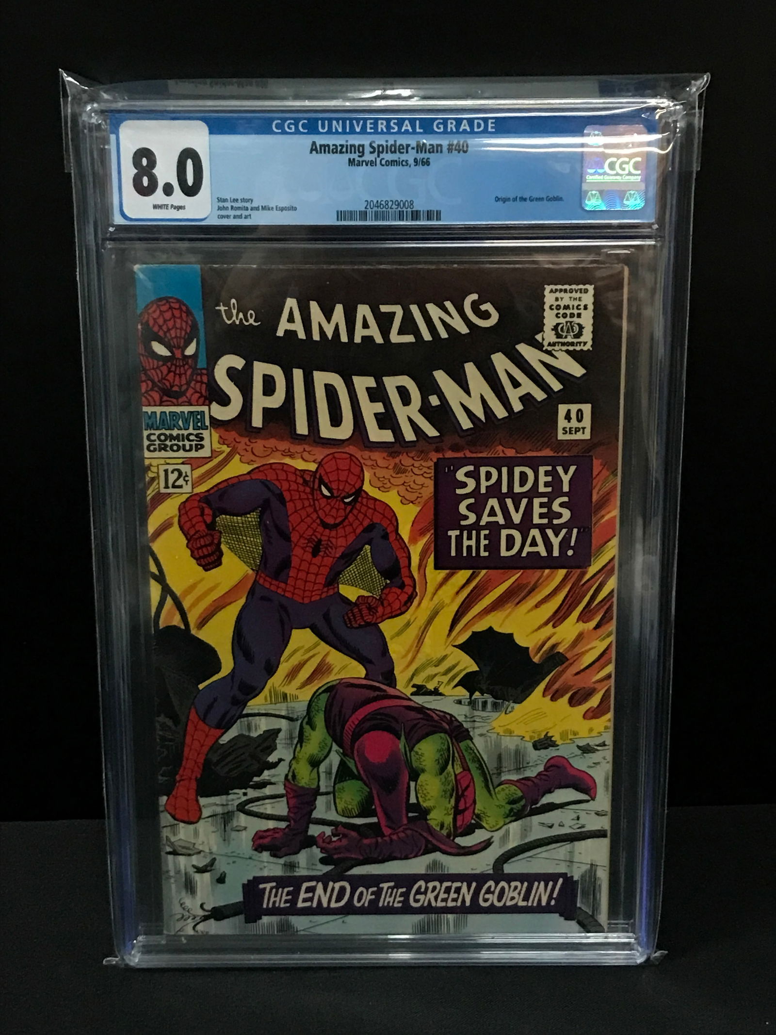 AMAZING SPIDERMAN NO.40 (ORIGIN OF GREEN GOBLIN)- CGC GRADE 8: Prices are in Canadian dollars