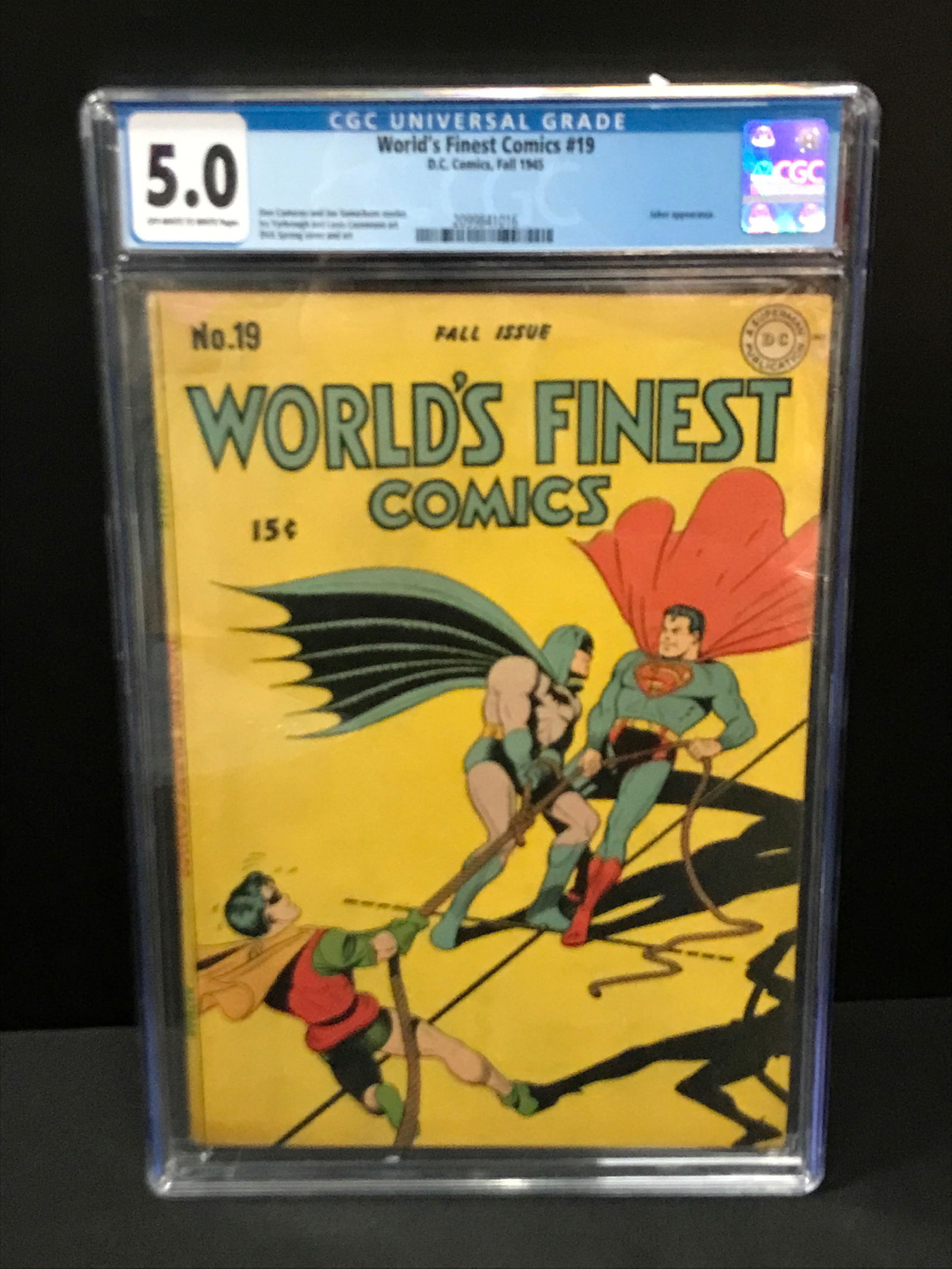 1945 WORLD'S FINEST COMICS NO.19 (EARLY JOKER APPEARANCE) - CGC GRADE 5 (1 of 1)