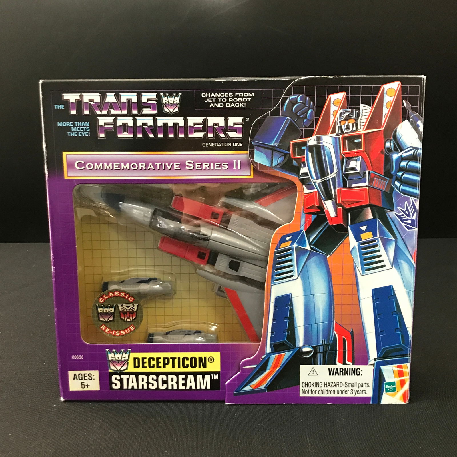 TRANSFORMERS COMMEMORATIVE SERIES II GENERATION ONE DECEPTICON STARSCREAM FIGURE IN BOX (1 of 2)