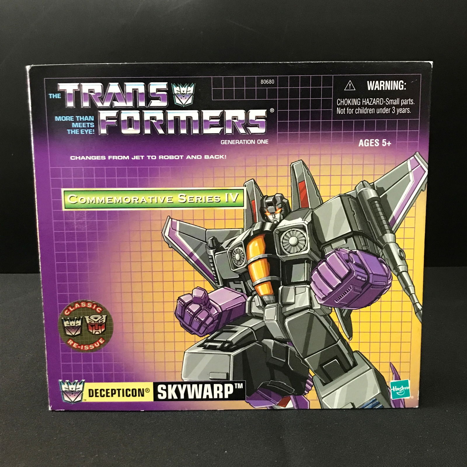 TRANSFORMERS COMMEMORATIVE SERIES IV DECEPTICON SKYWARP FIGURE IN BOX - GENERATION ONE (1 of 3)