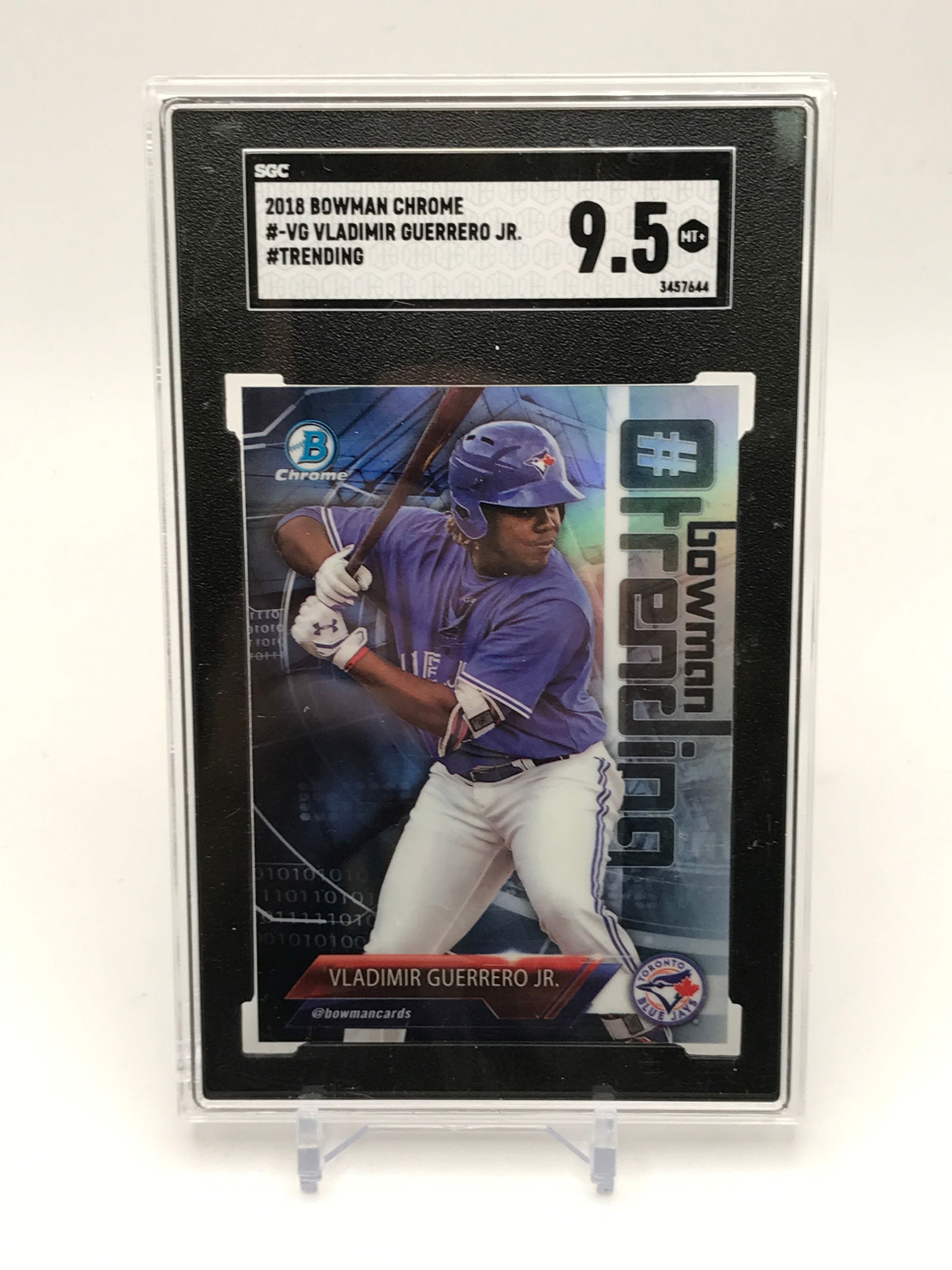 2018 BOWMAN CHROME VLADIMIR GUERRERO JR TRADING CARD - SGC GRADE 9.5 (1 of 2)