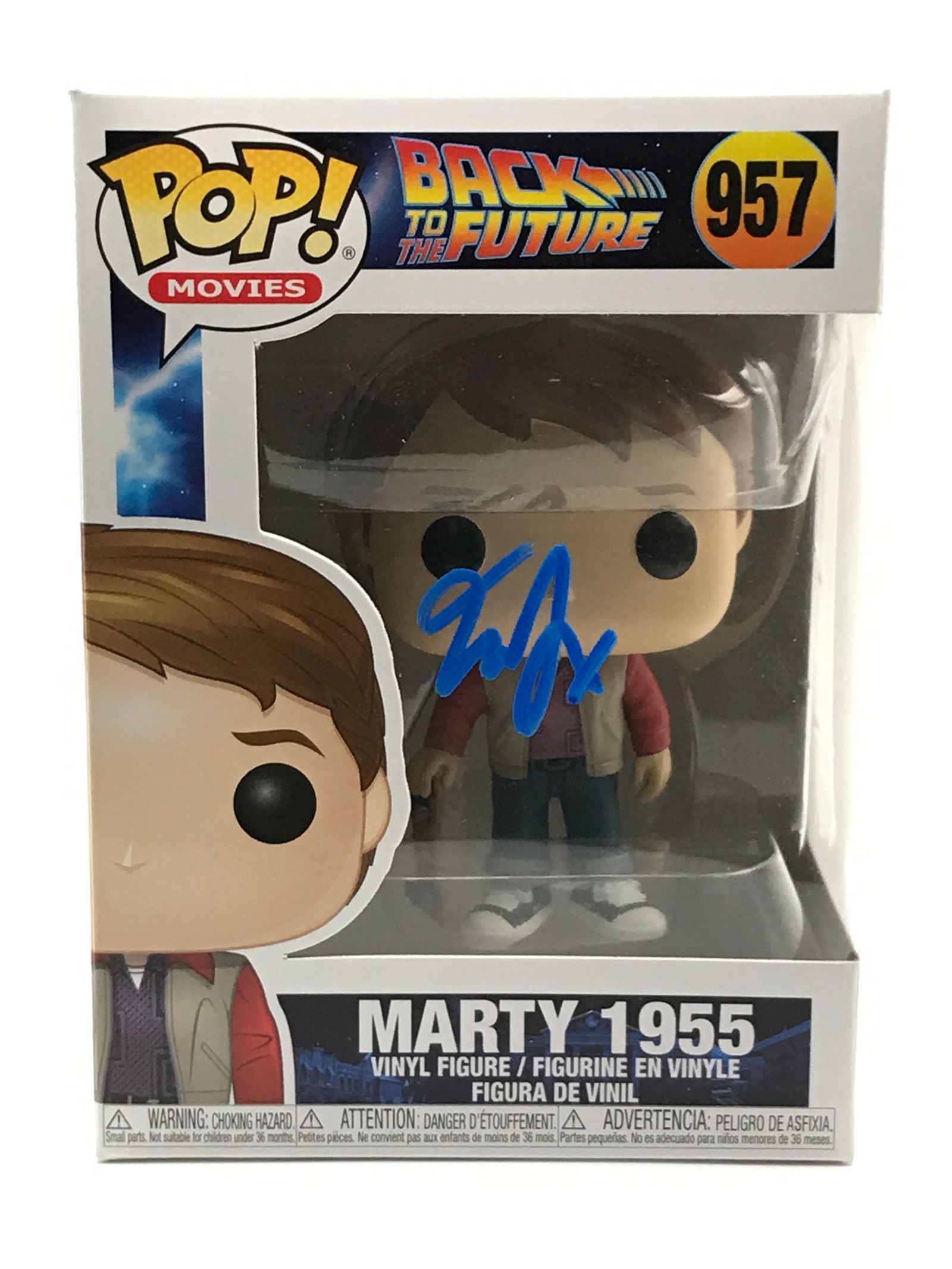 MICHAEL J FOX SIGNED BACK TO THE FUTURE MARTY FUNKO POP - WWOC COA (1 of 2)