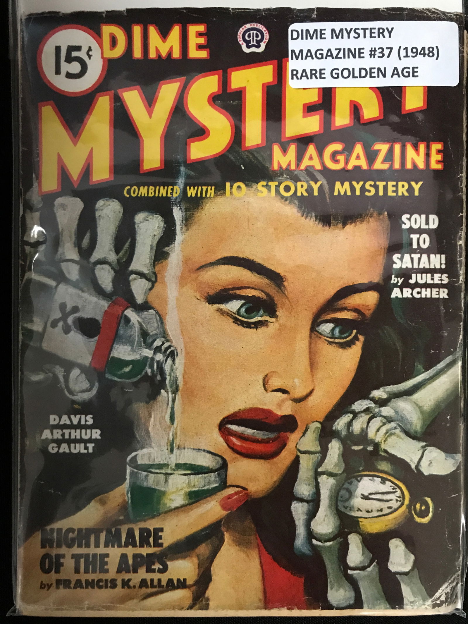 DIME MYSTERY MAGAZINE #37 (1948) - POPULAR PUBLICATIONS: Prices are in Canadian dollars