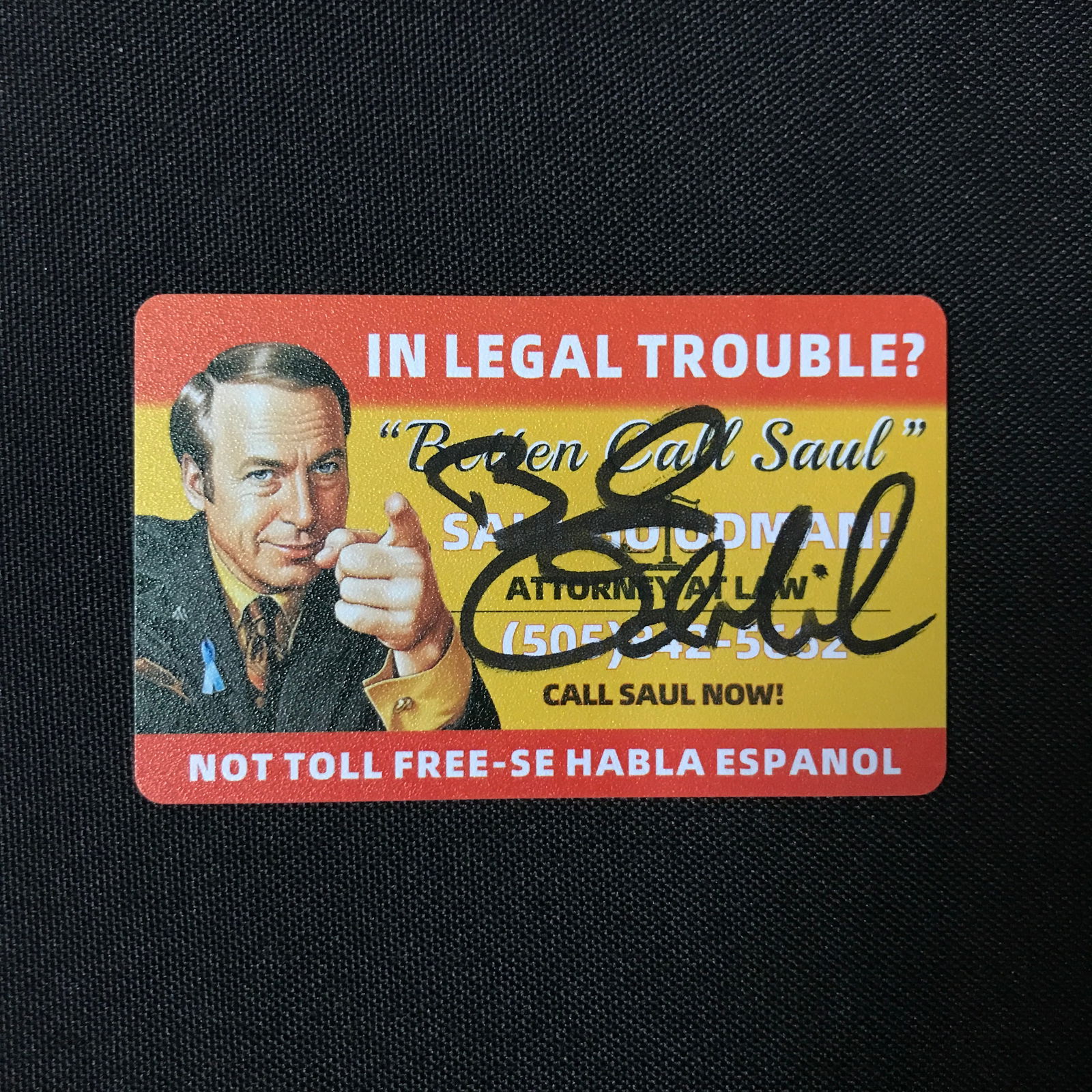 BOB ODENKIRK SIGNED BETTER CALL SAUL BUSINESS CARD - KB COA (1 of 2)