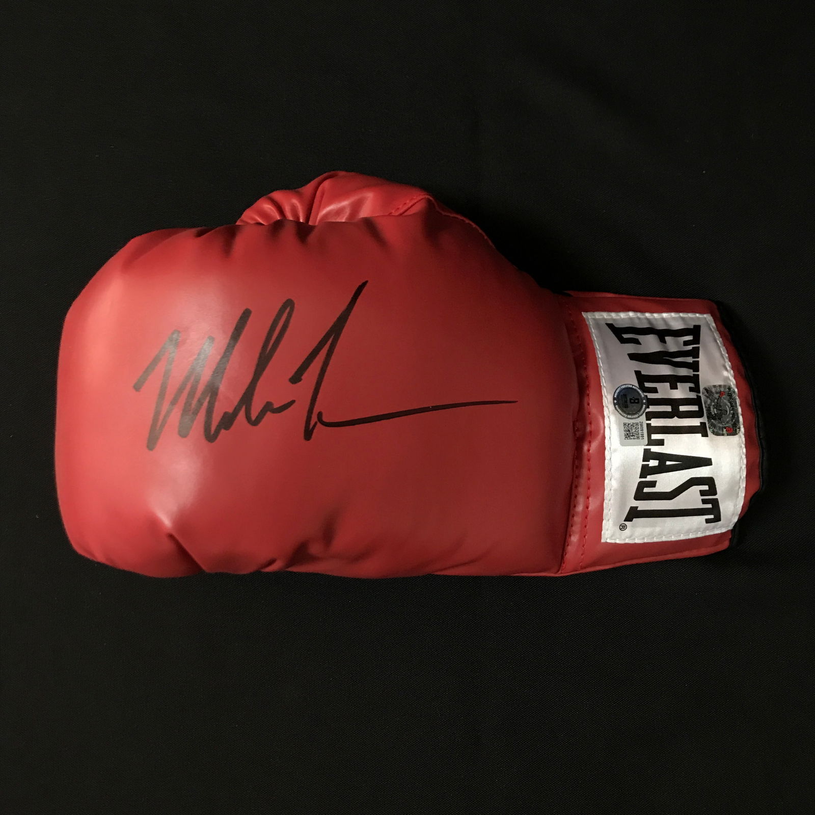 MIKE TYSON SIGNED RED EVERLAST BOXING GLOVE BECKETT AND FITERMAN SPORTS COA: Prices are in Canadian dollars