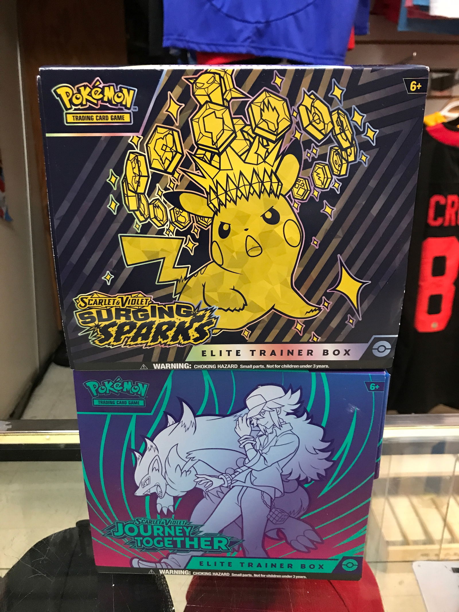 LOT OF 2  POKEMON BOXES - SCARLET  VIOLET SURGING SPARKS ETB (1 of 1)
