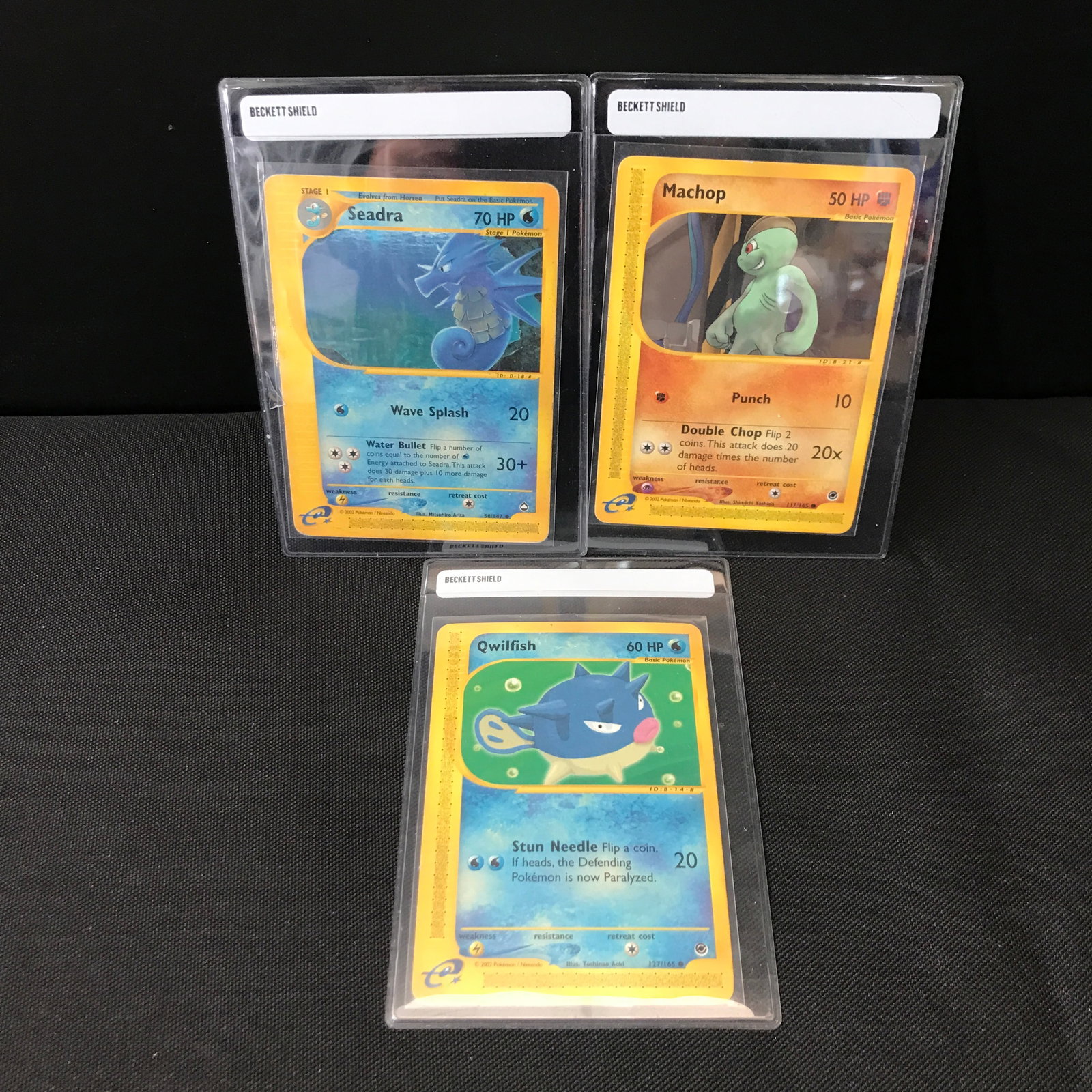 LOT OF 3 POKEMON CARDS IN BECKETT PROTECTIVE SHIELDS: Prices are in Canadian dollars