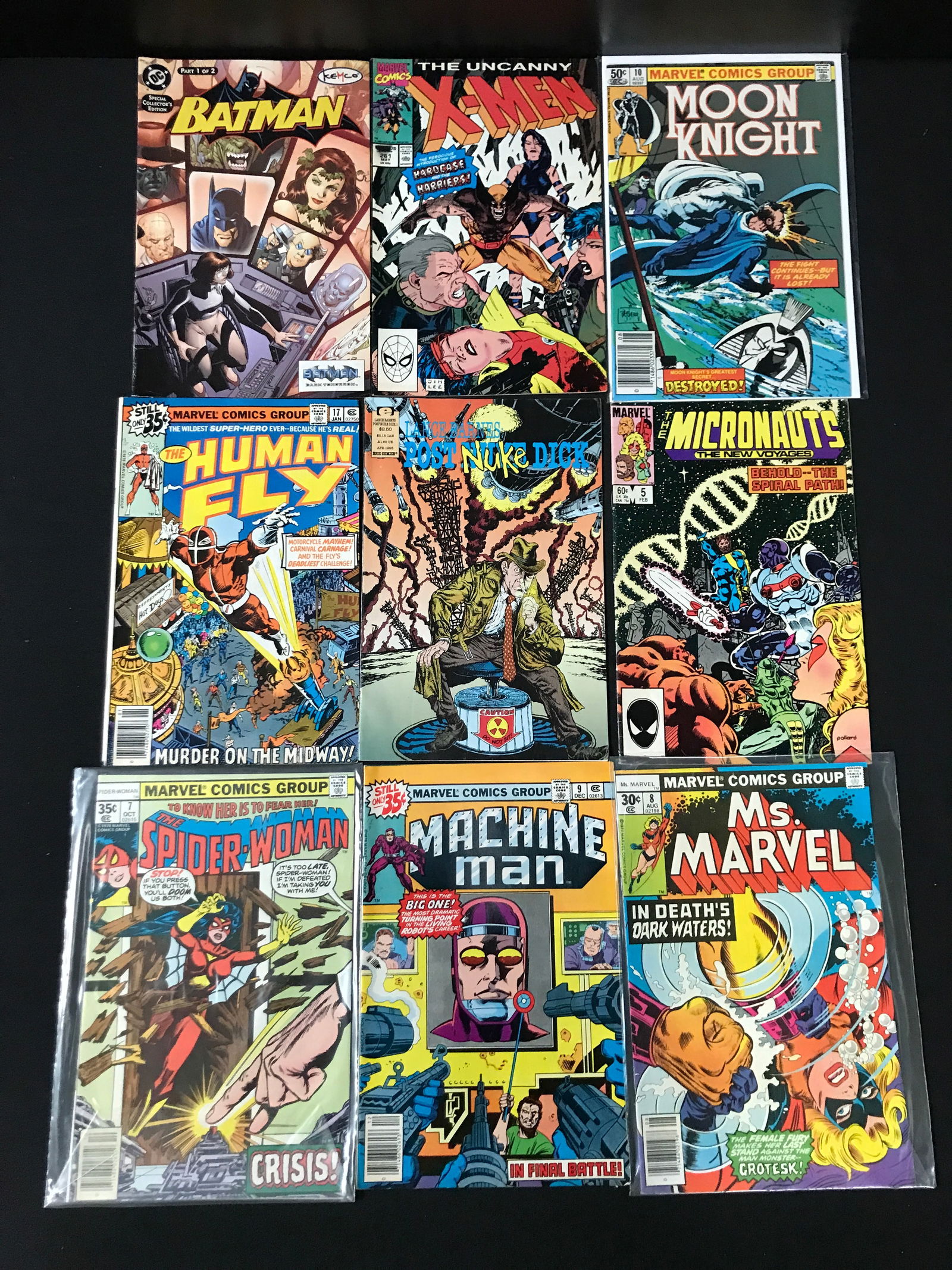 LOT OF 9 MARVEL COMICS - VARIOUS TITLES: Prices are in Canadian Dollars