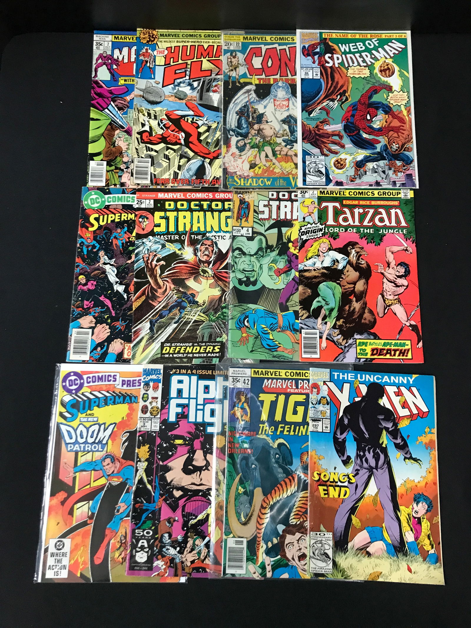 LOT OF 12 MARVEL AND DC COMICS - VARIOUS TITLES: Prices are in Canadian Dollars