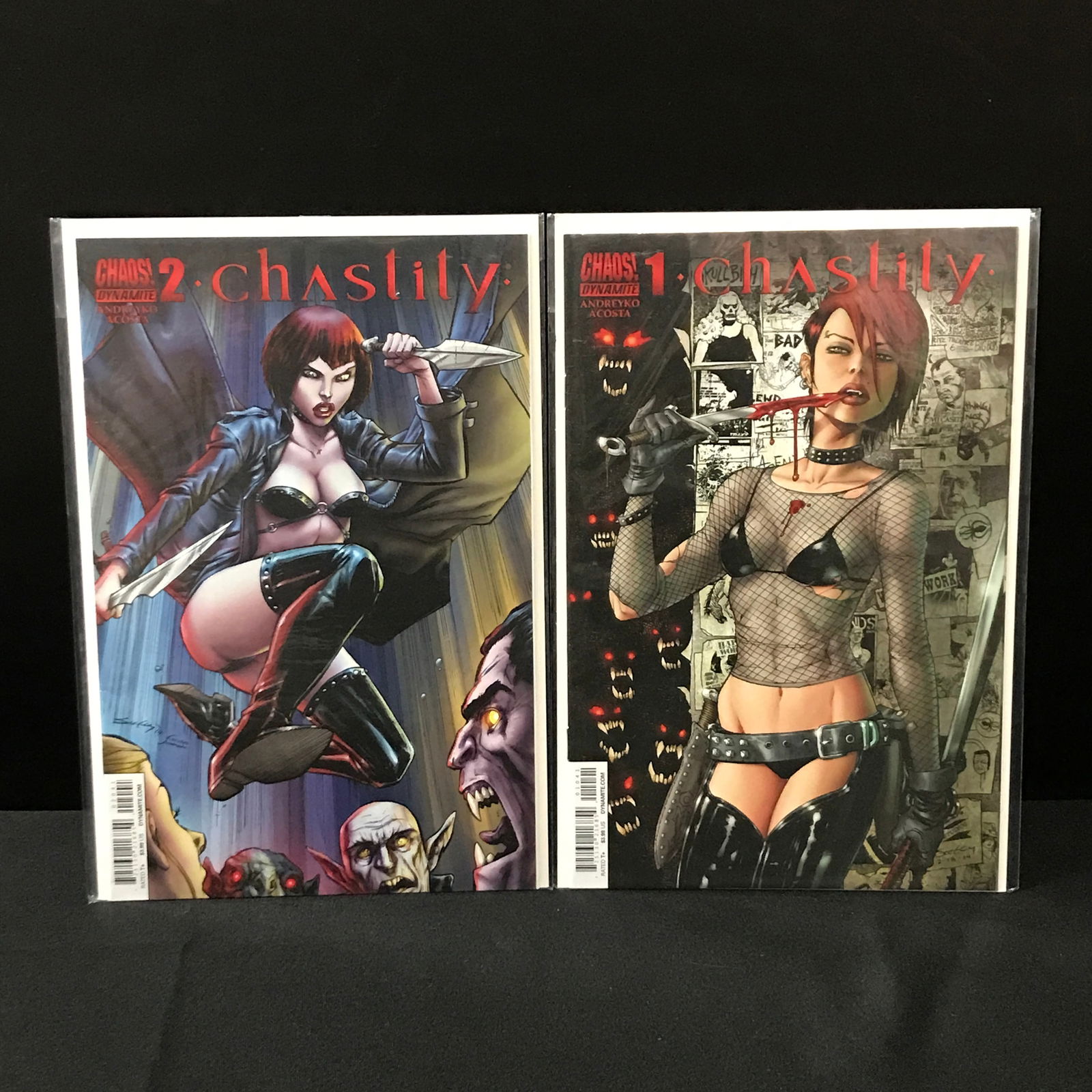 LOT OF 2 CHASTITY COMICS #1-2  CHAOS DYNAMITE COMICS (1 of 1)