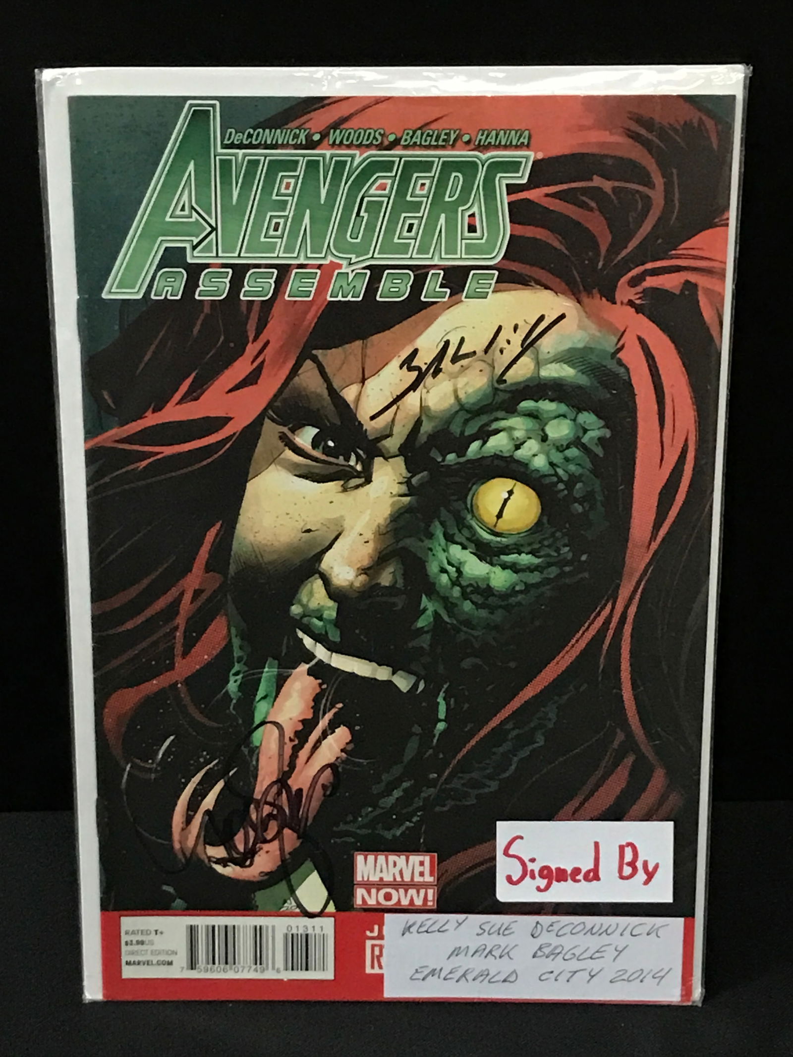 AVENGERS ASSEMBLE SIGNED BY KELLY SUE DECONNICK AND MARK BAGLEY AT EMERALD CITY COMIC CON 2014 (1 of 1)