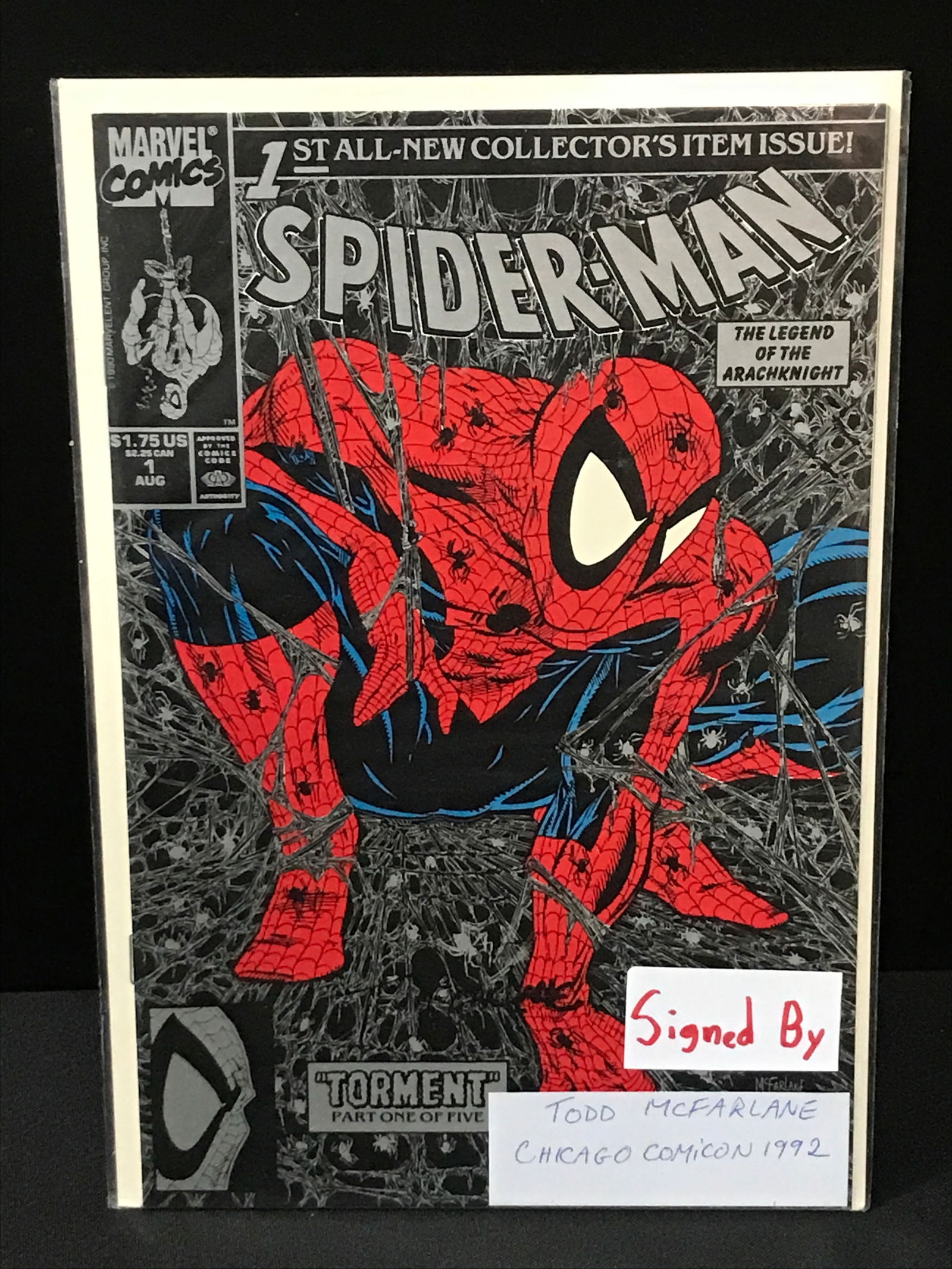SPIDERMAN #1 SIGNED BY TODD MCFARLANE AT CHICAGO COMIC CON 1992 (1 of 2)