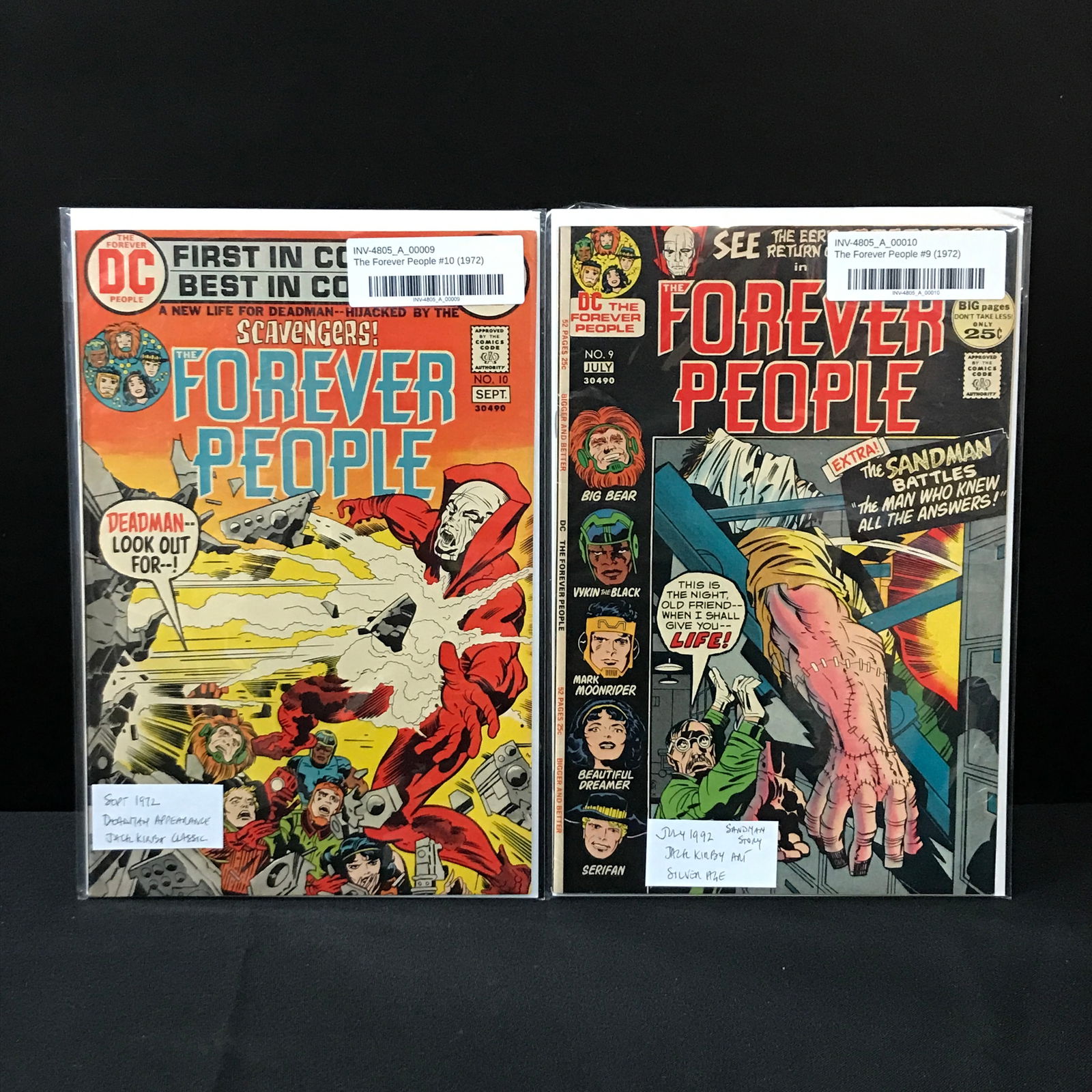 LOT OF 2 THE FOREVER PEOPLE #9-10 (1972) - DC COMICS (1 of 1)