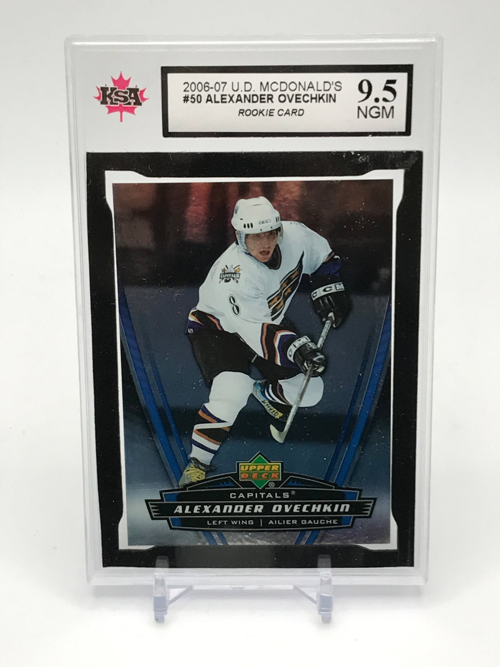 2006-7 UPPER DECK MACDONALD'S ALEXANDER OVECHKIN ROOKIE CARD - KSA GRADE 9.5: Prices are in Canadian dollars